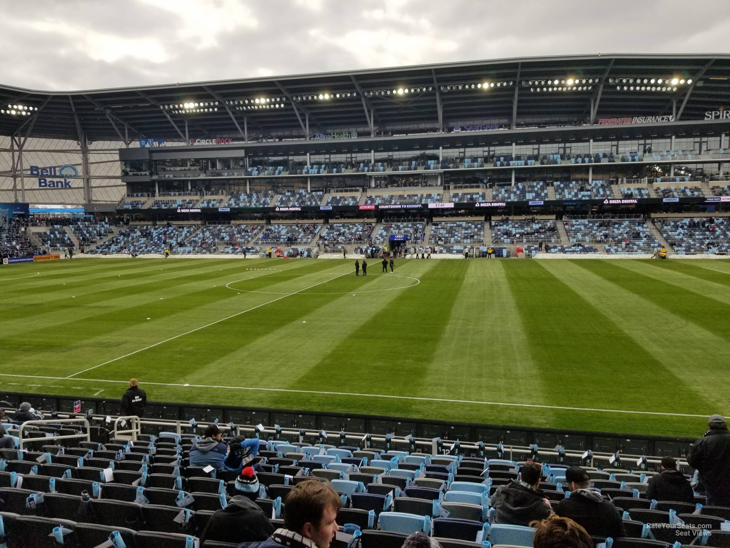 section 12, row 15 seat view  - allianz field