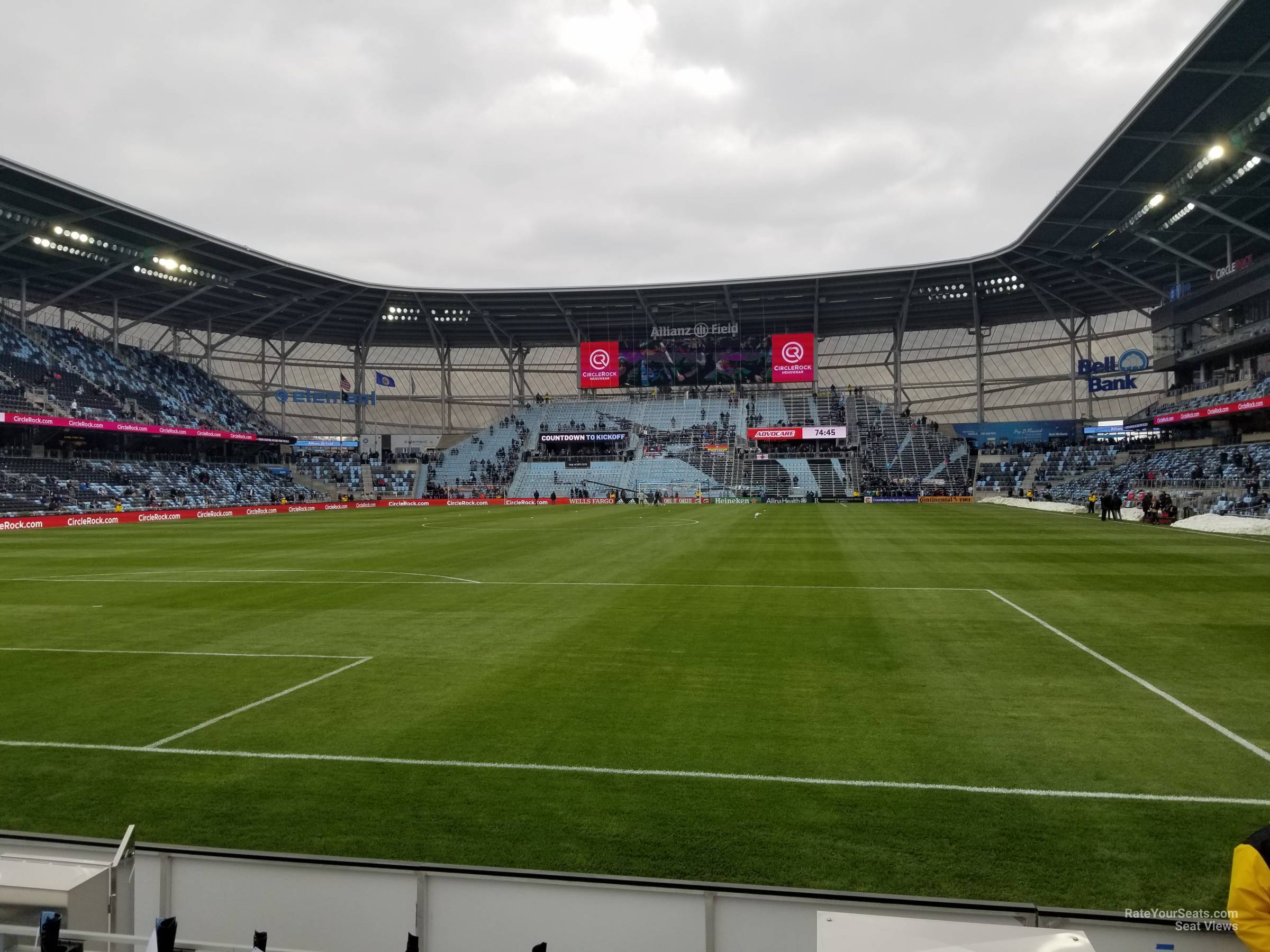 section 3, row 5 seat view  - allianz field