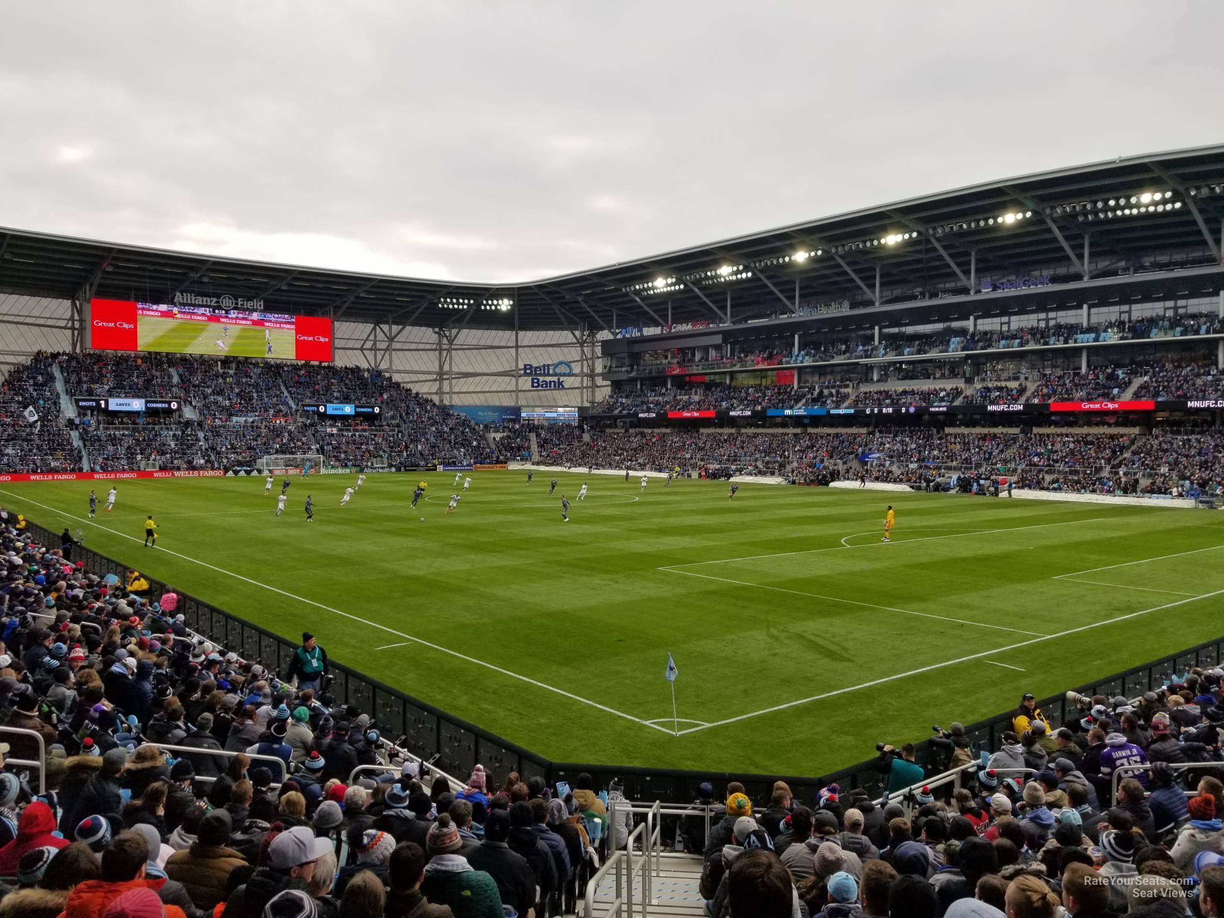 section 7, row 18 seat view  - allianz field