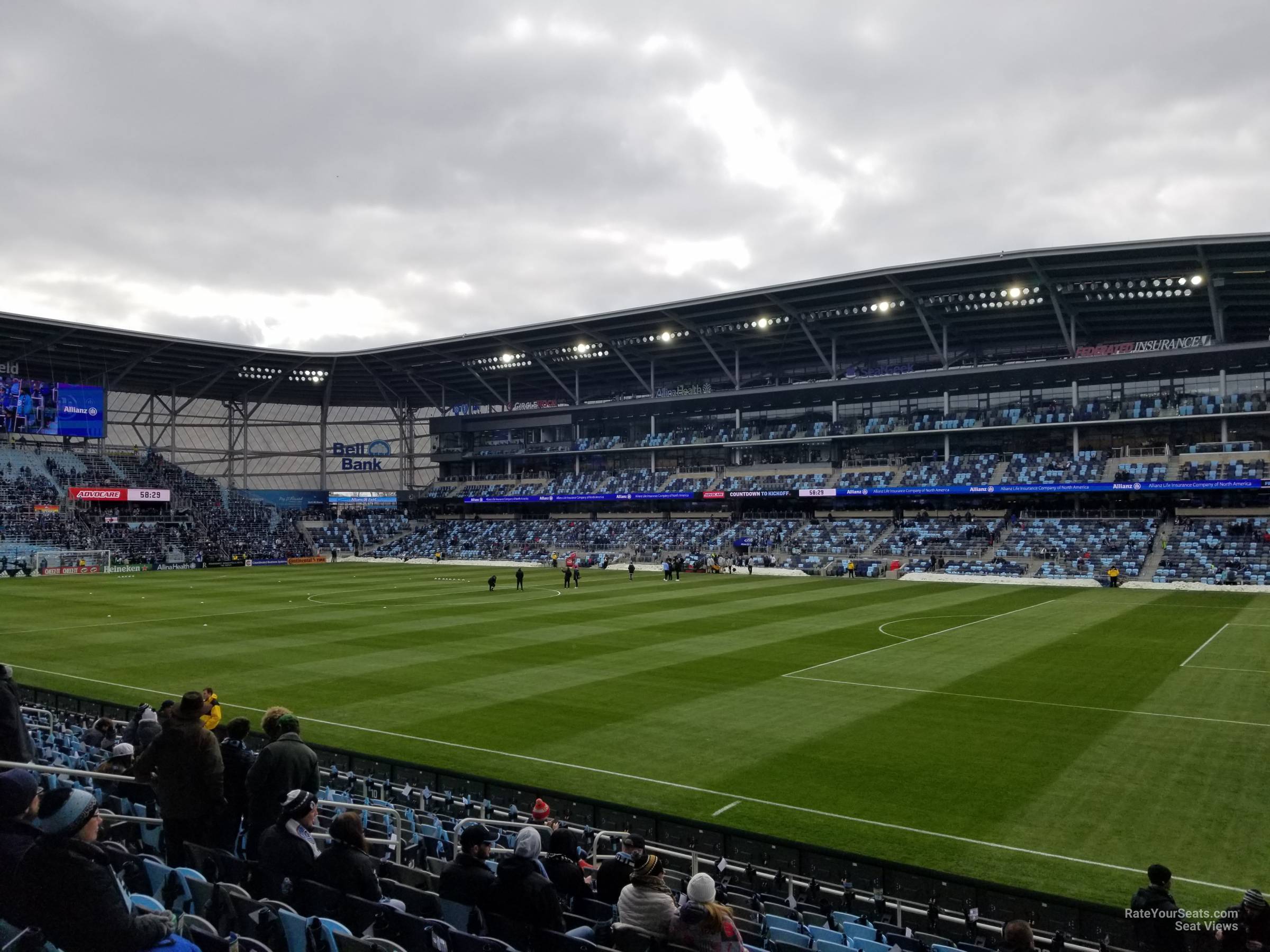 section 9, row 15 seat view  - allianz field
