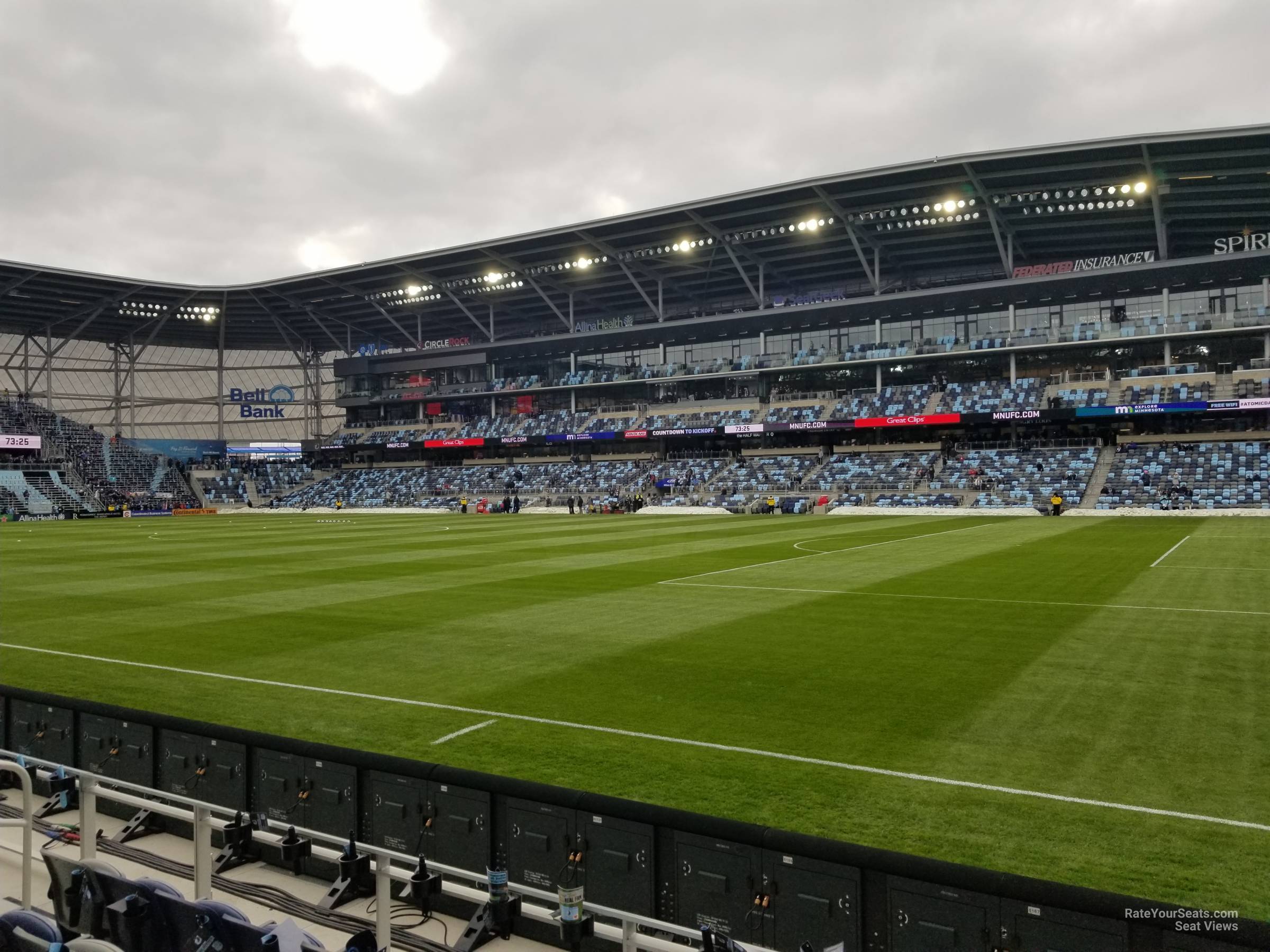 section 9, row 5 seat view  - allianz field