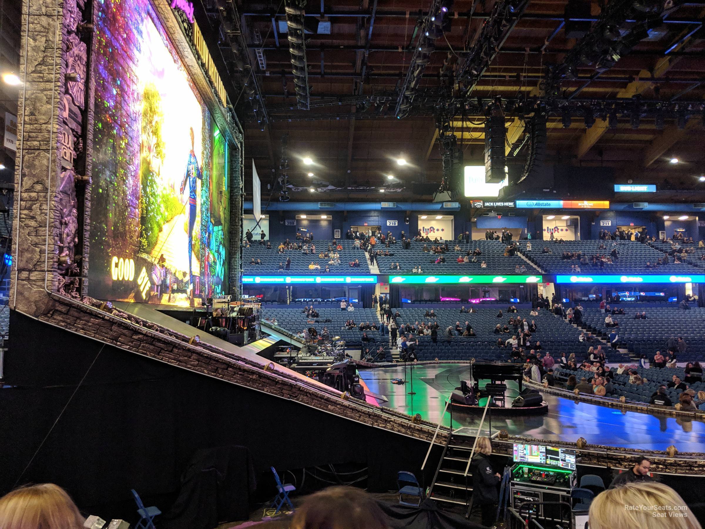 section 104, row e seat view  for concert - allstate arena