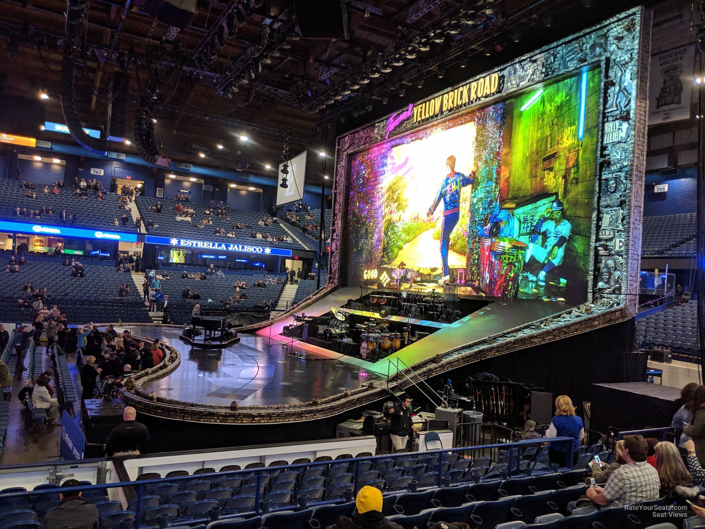 section 110, row h seat view  for concert - allstate arena