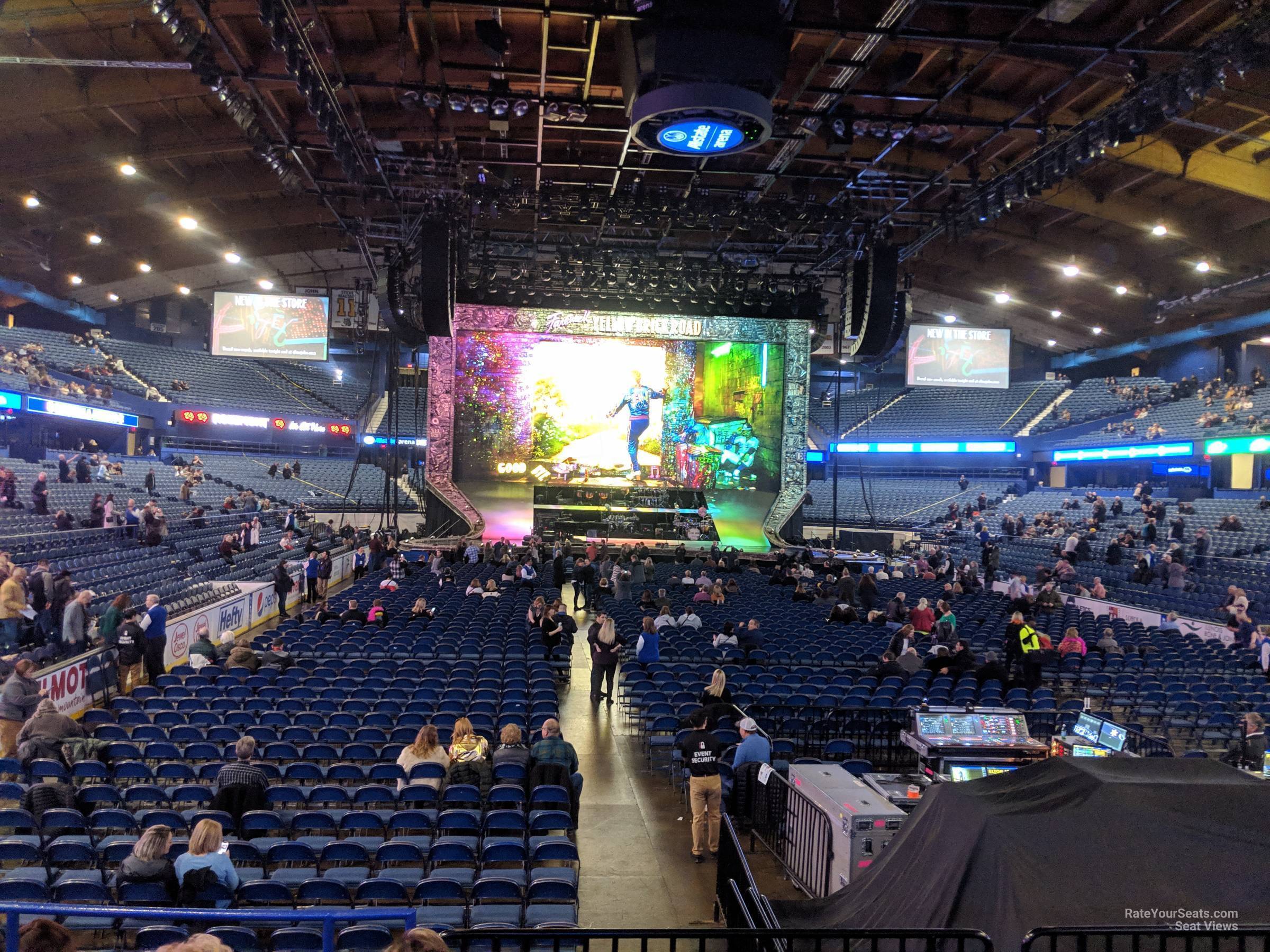 section 115, row f seat view  for concert - allstate arena