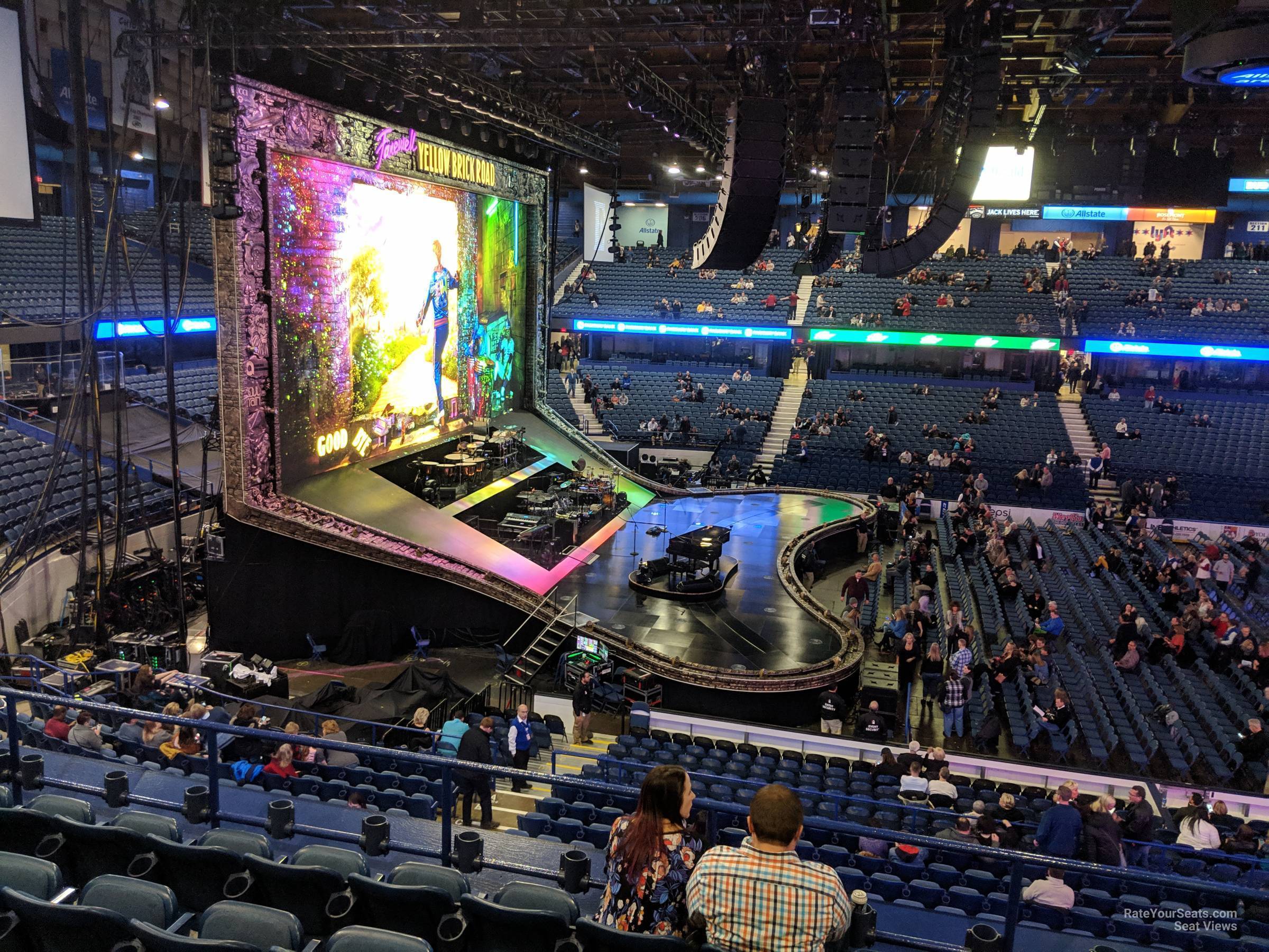 section 203, row f seat view  for concert - allstate arena