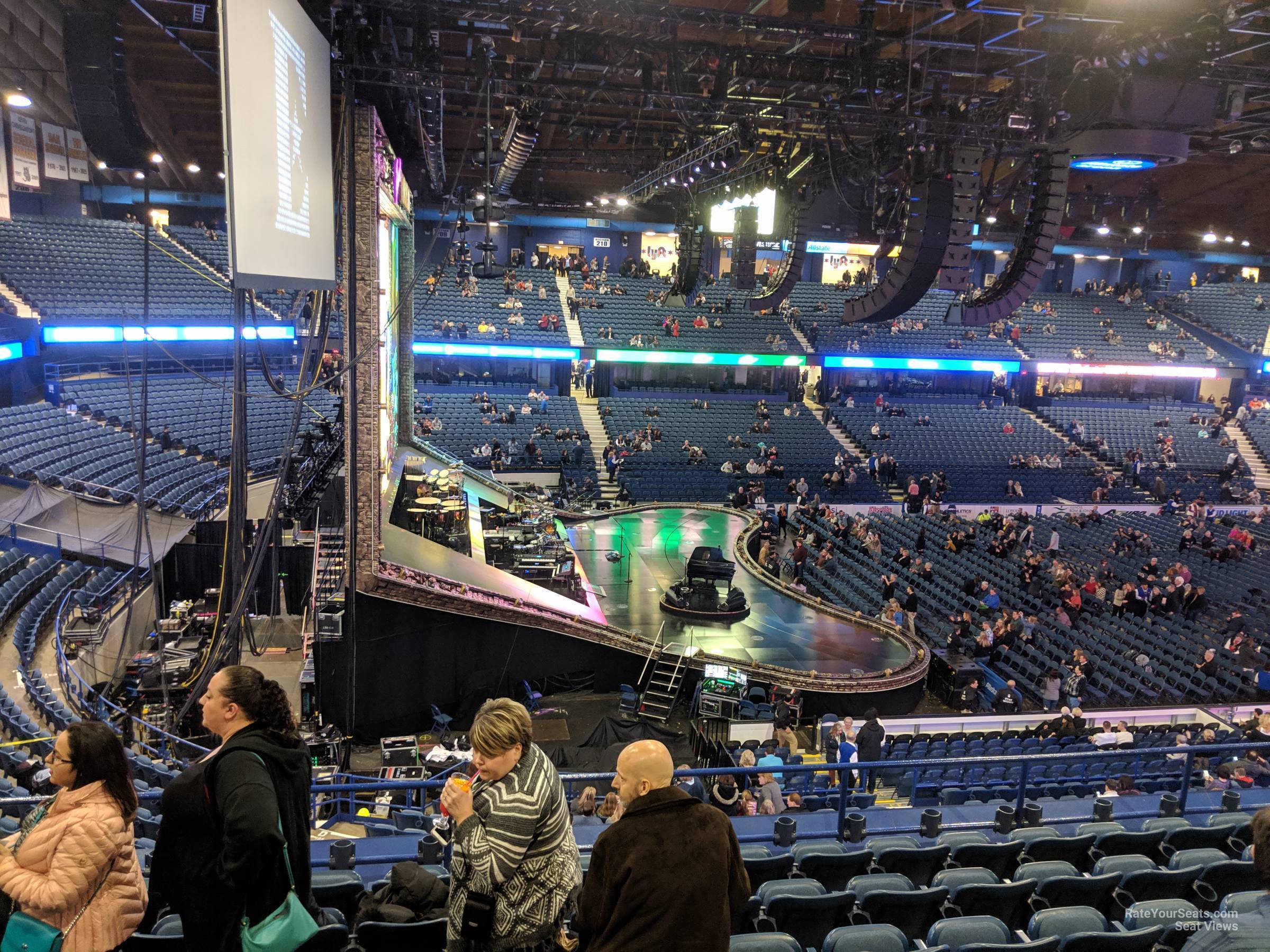 section 204, row h seat view  for concert - allstate arena