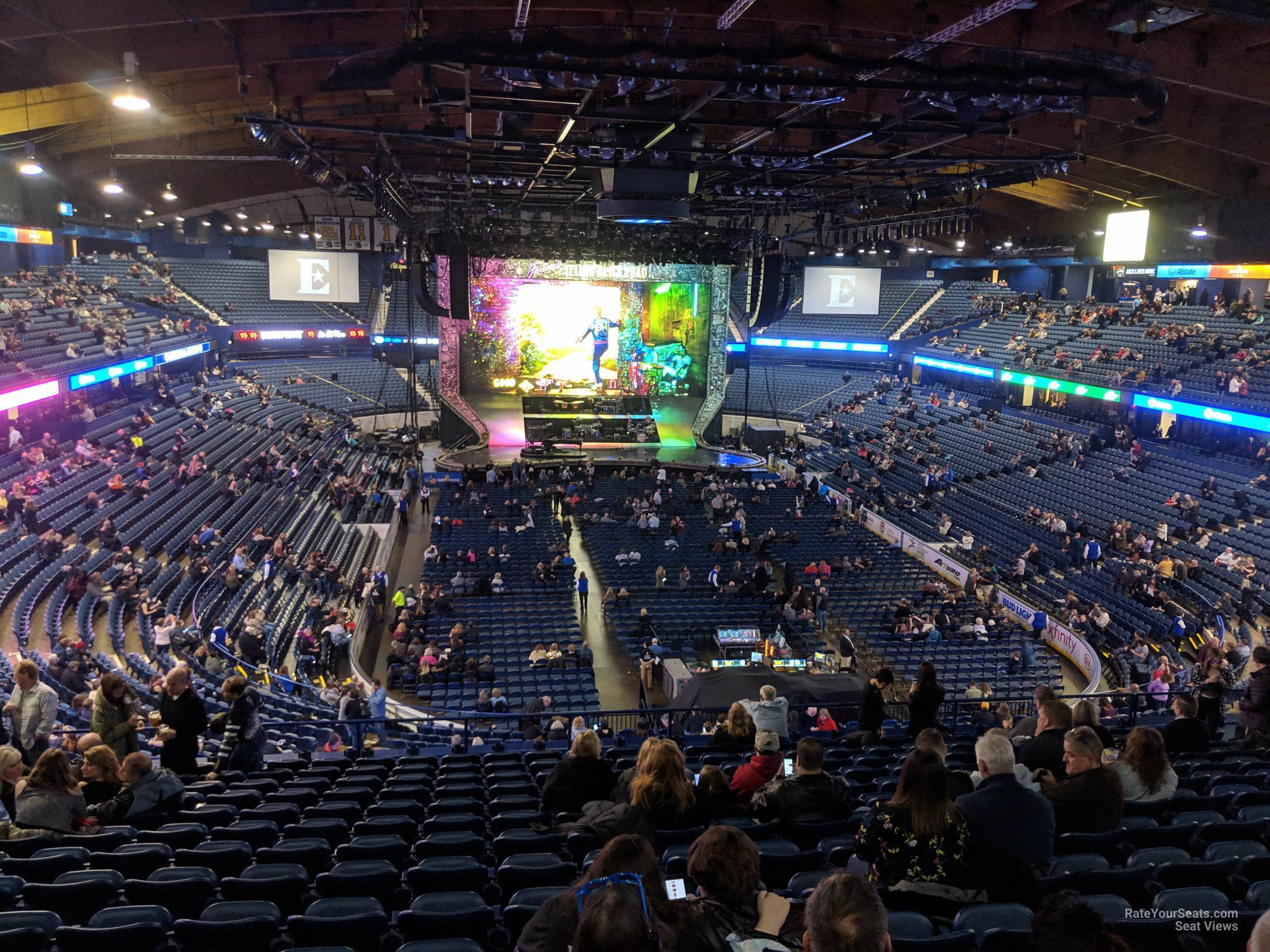 section 215, row p seat view  for concert - allstate arena
