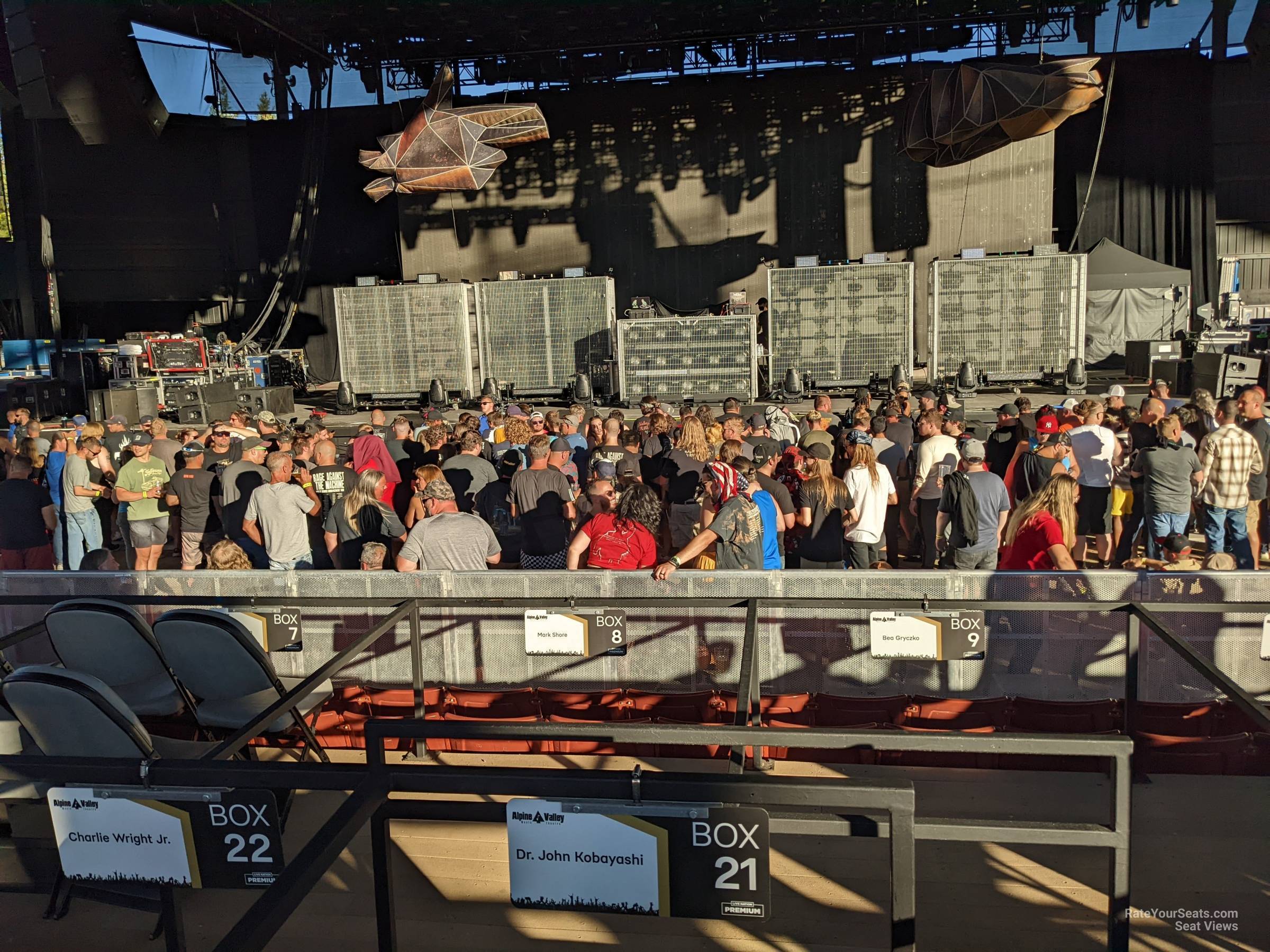 vip box seats seat view  - alpine valley music theatre