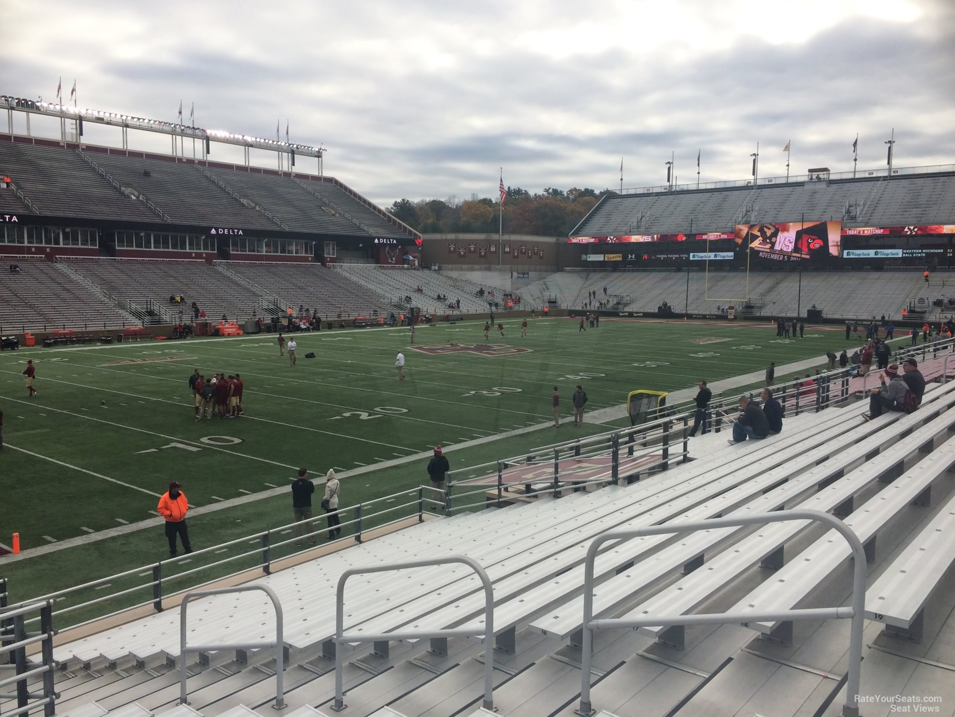 section a, row 20 seat view  - alumni stadium