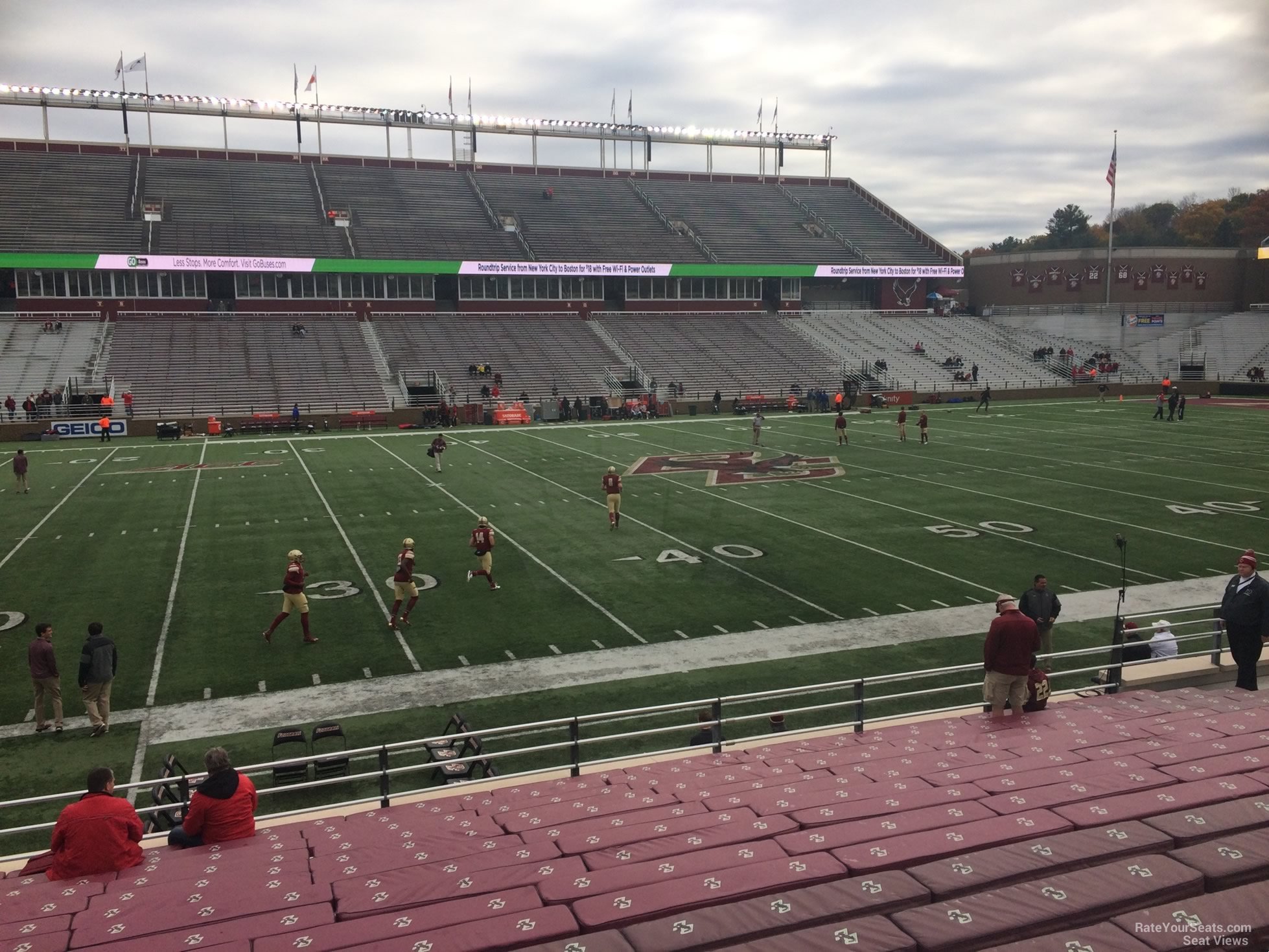 section c, row 20 seat view  - alumni stadium