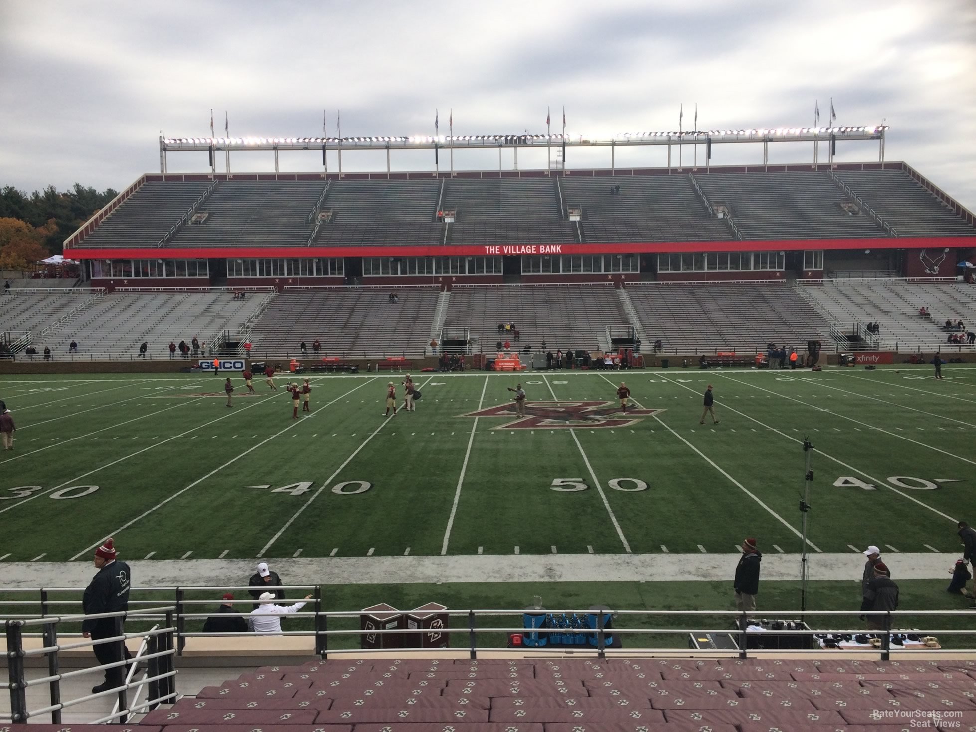 section d, row 20 seat view  - alumni stadium