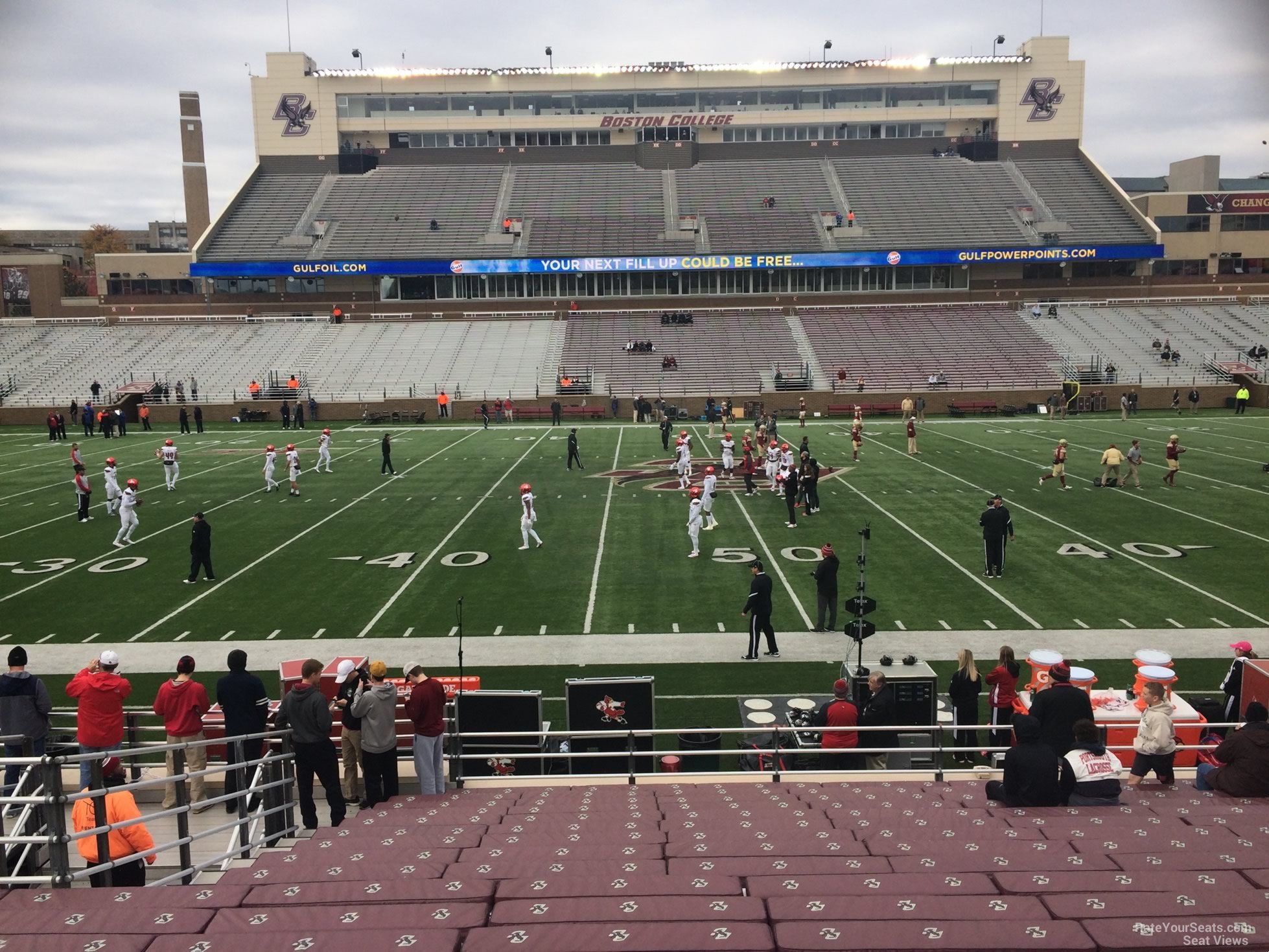 section r, row 20 seat view  - alumni stadium