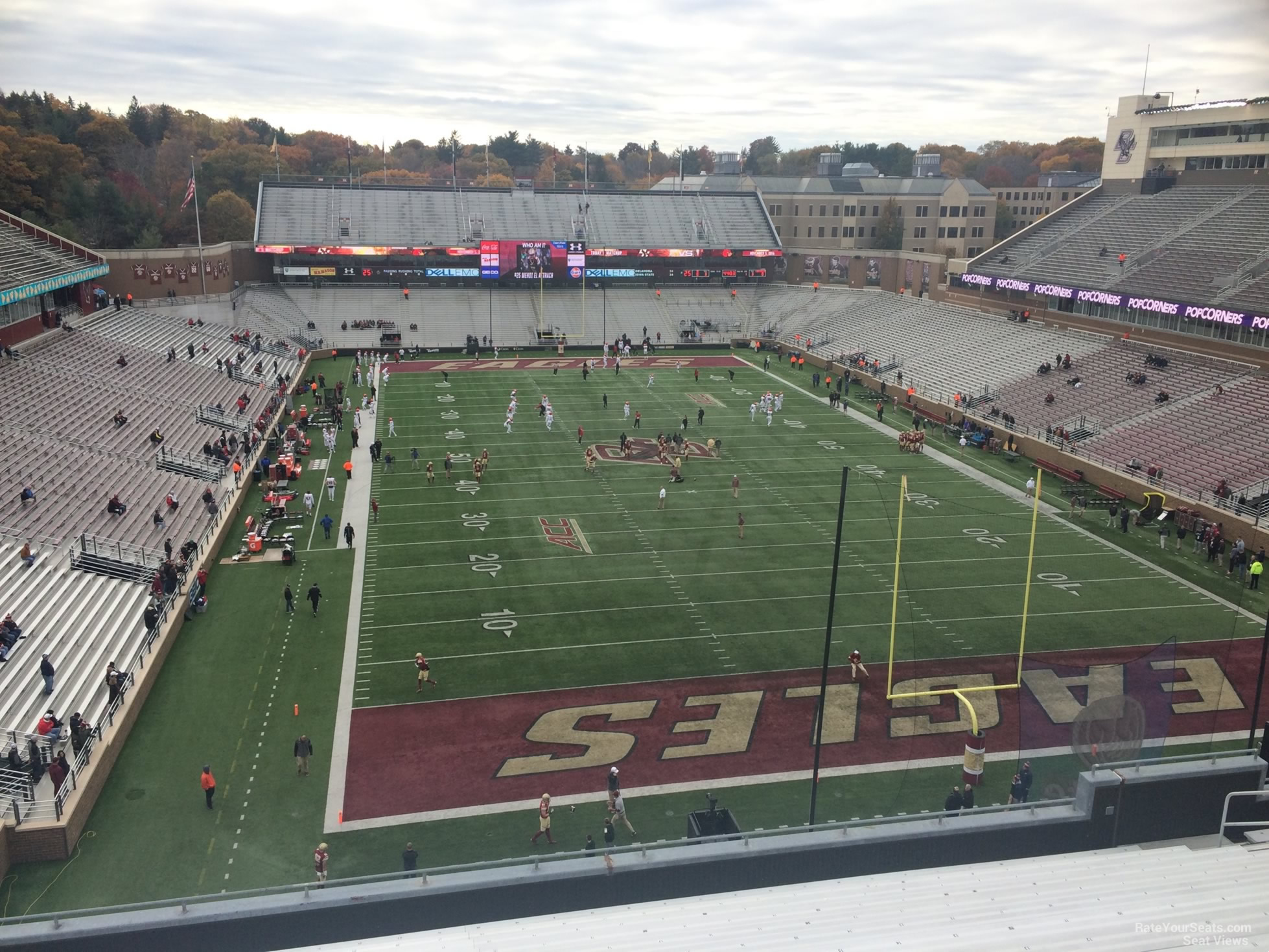 section ww, row 15 seat view  - alumni stadium