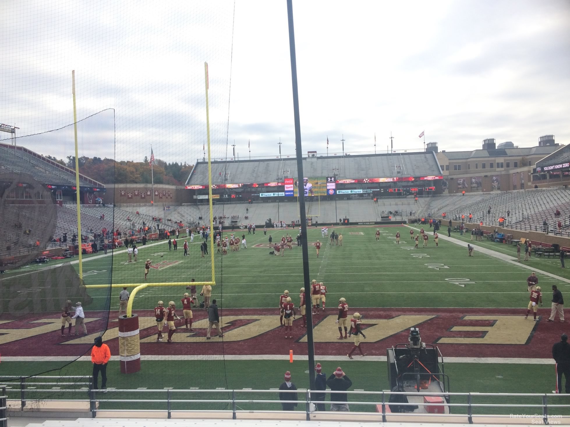 section y, row 20 seat view  - alumni stadium