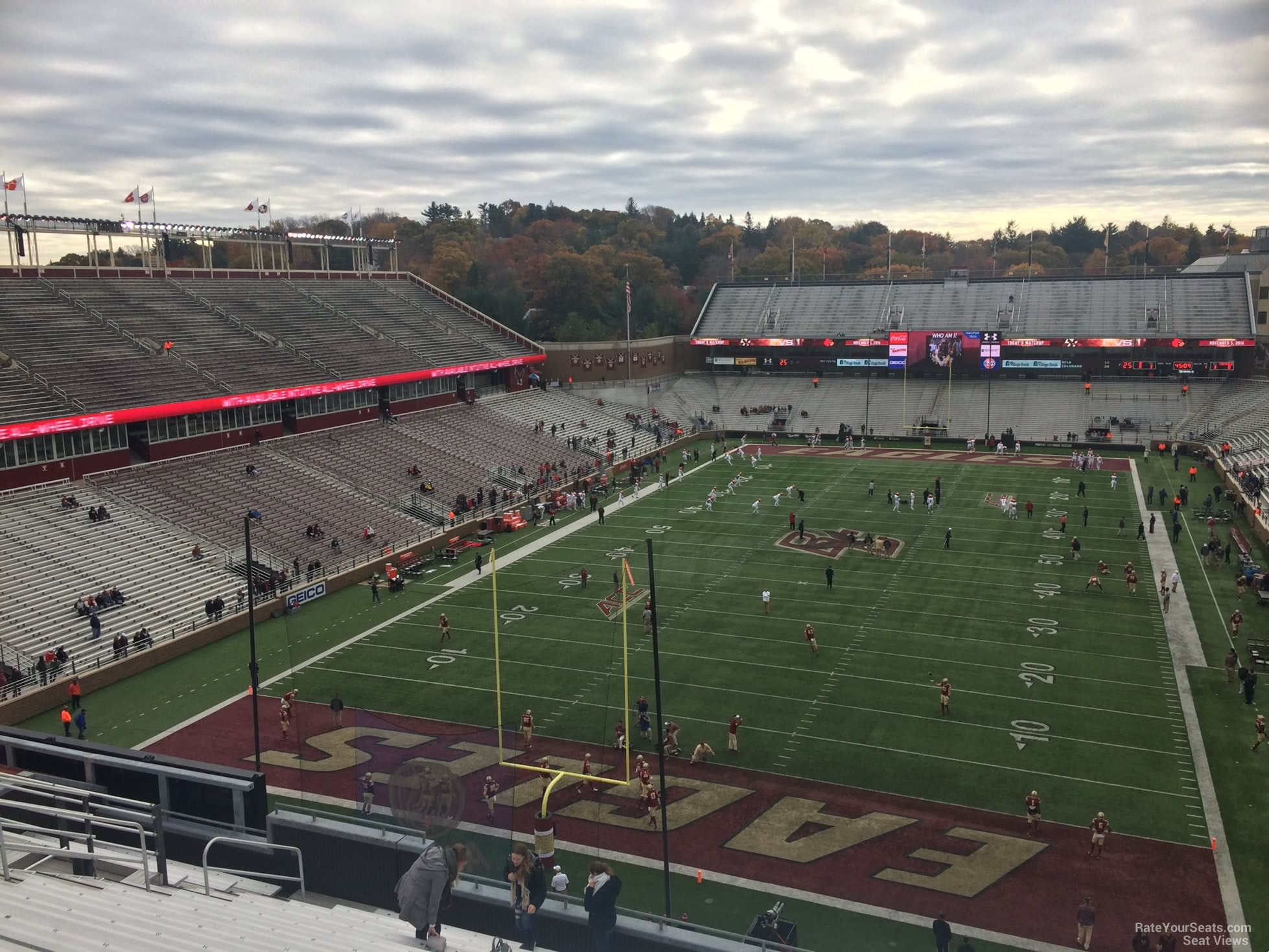 section yy, row 15 seat view  - alumni stadium