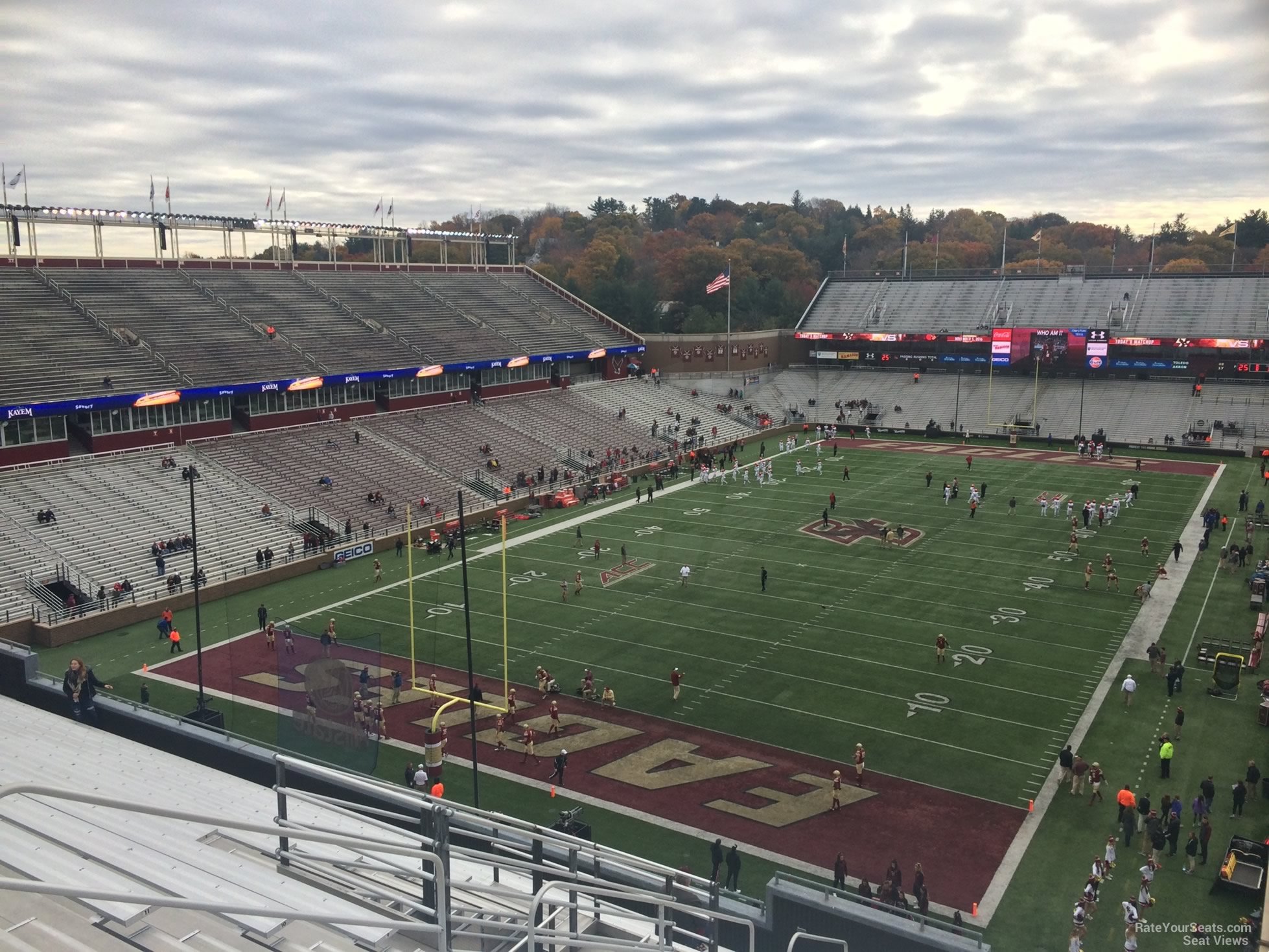 section zz, row 15 seat view  - alumni stadium