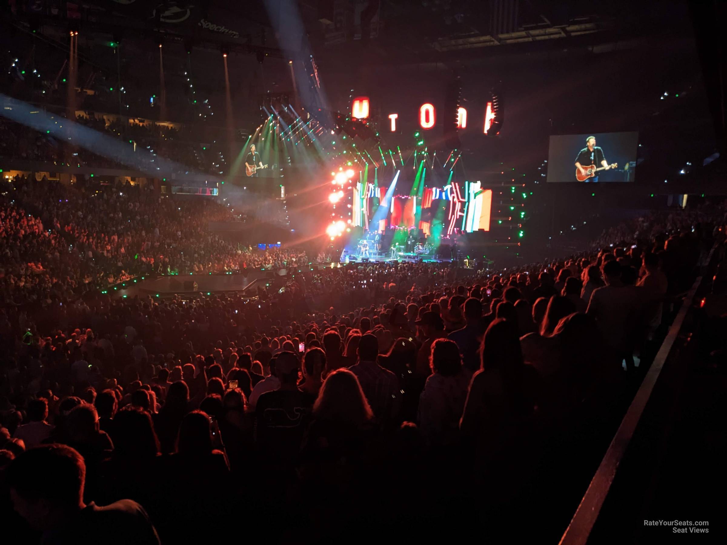 section 103, row w seat view  for concert - amalie arena