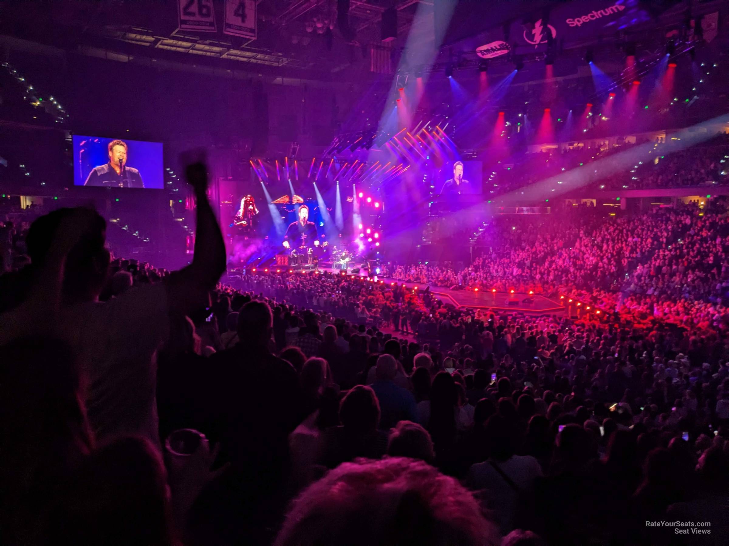 section 114, row w seat view  for concert - amalie arena