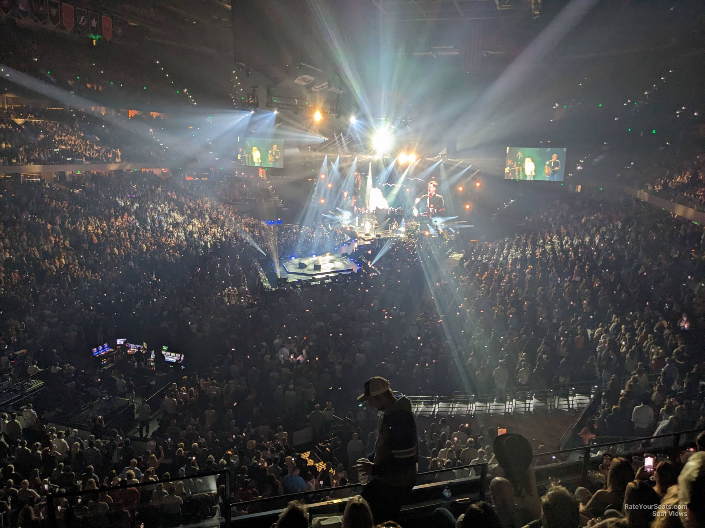 section 206, row d seat view  for concert - amalie arena