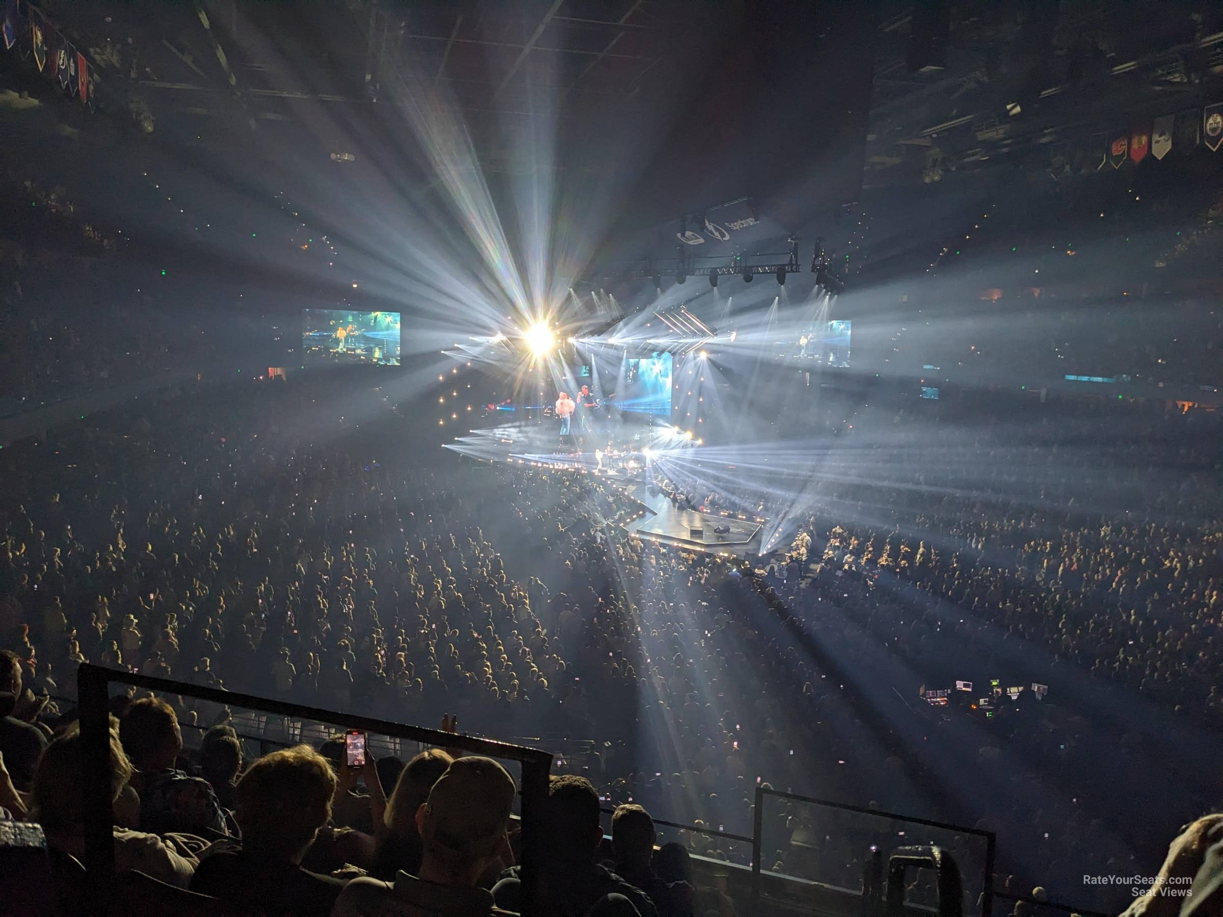 section 211, row d seat view  for concert - amalie arena