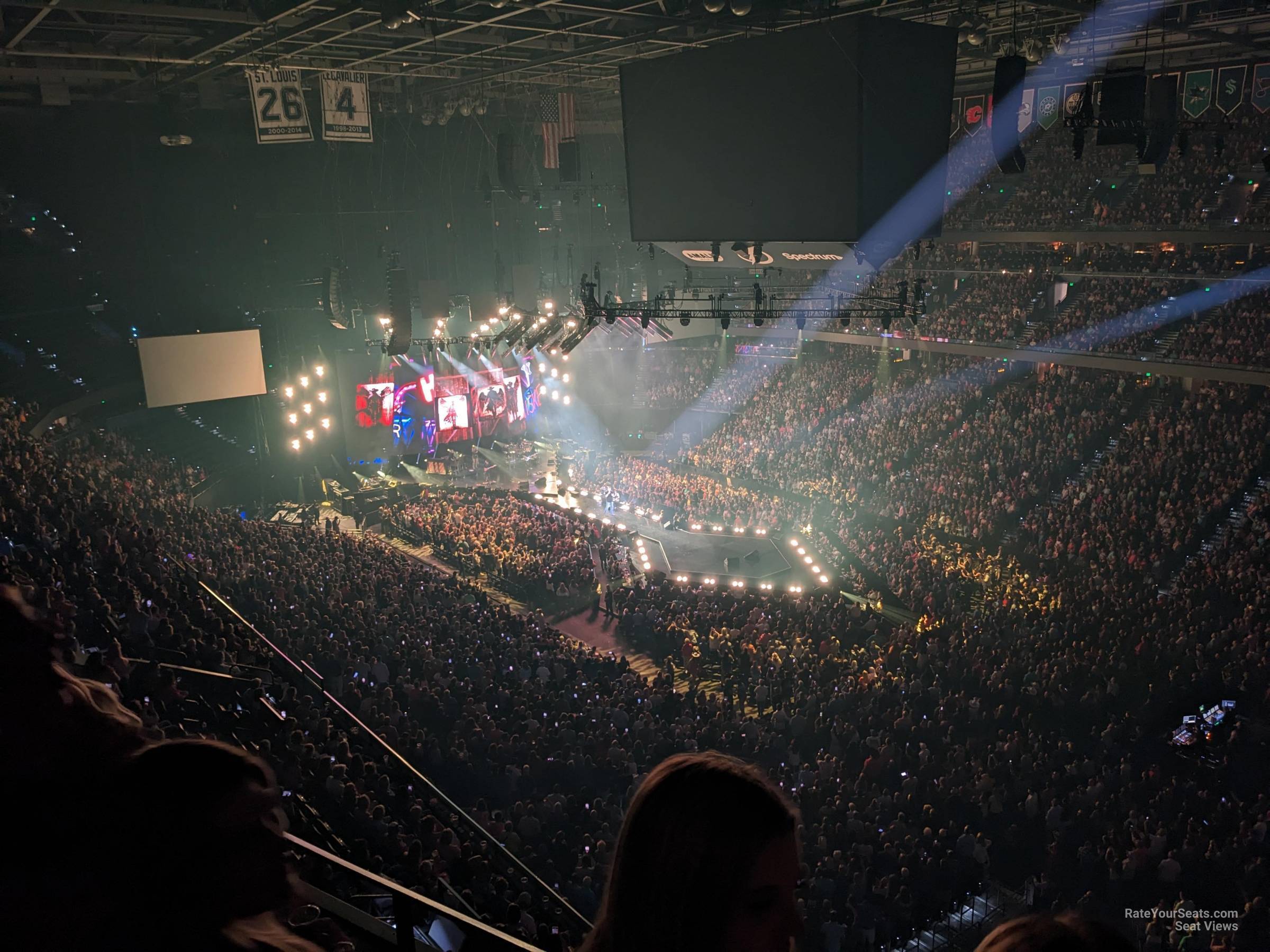 section 313, row f seat view  for concert - amalie arena