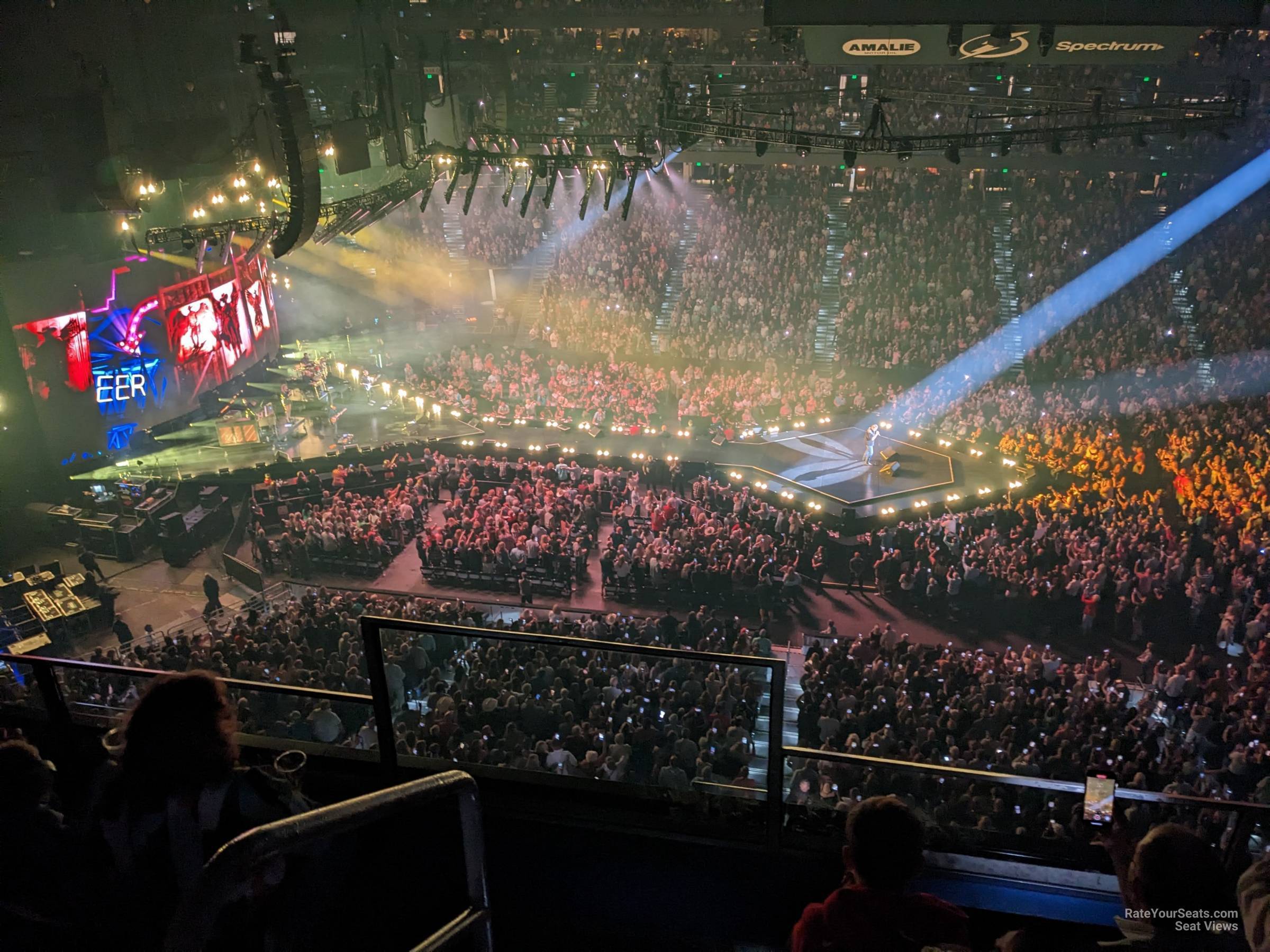 section 316, row f seat view  for concert - amalie arena