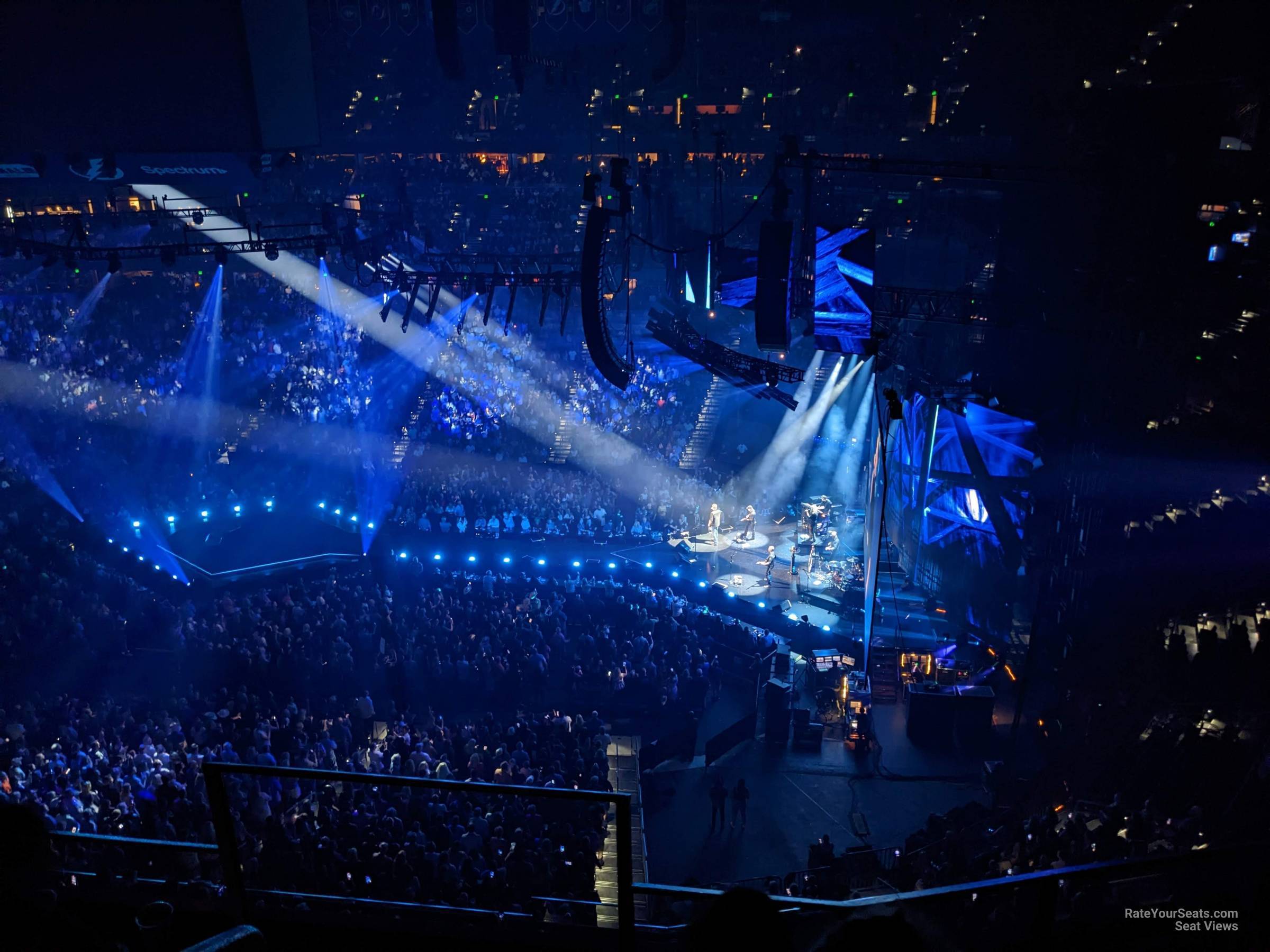 section 328, row f seat view  for concert - amalie arena