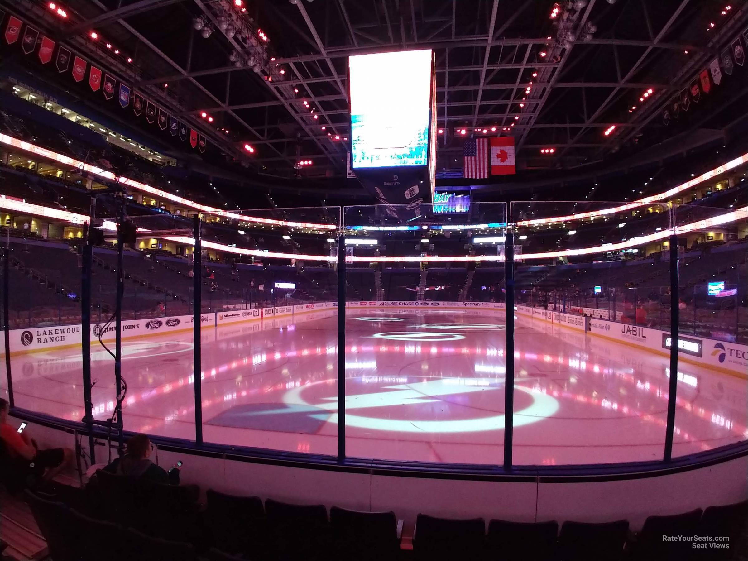 section 108, row e seat view  for hockey - benchmark international arena