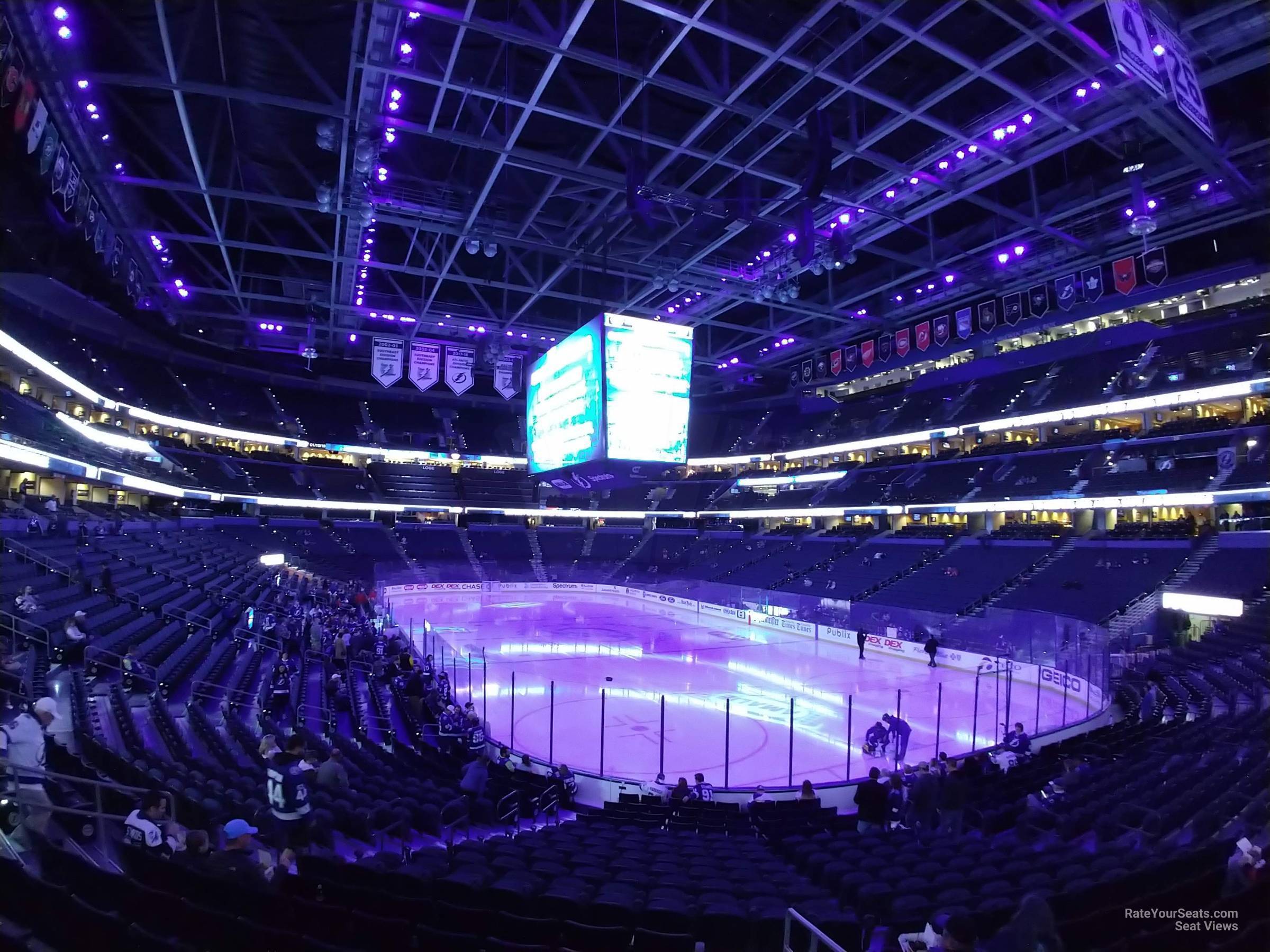 section 126, row w seat view  for hockey - amalie arena