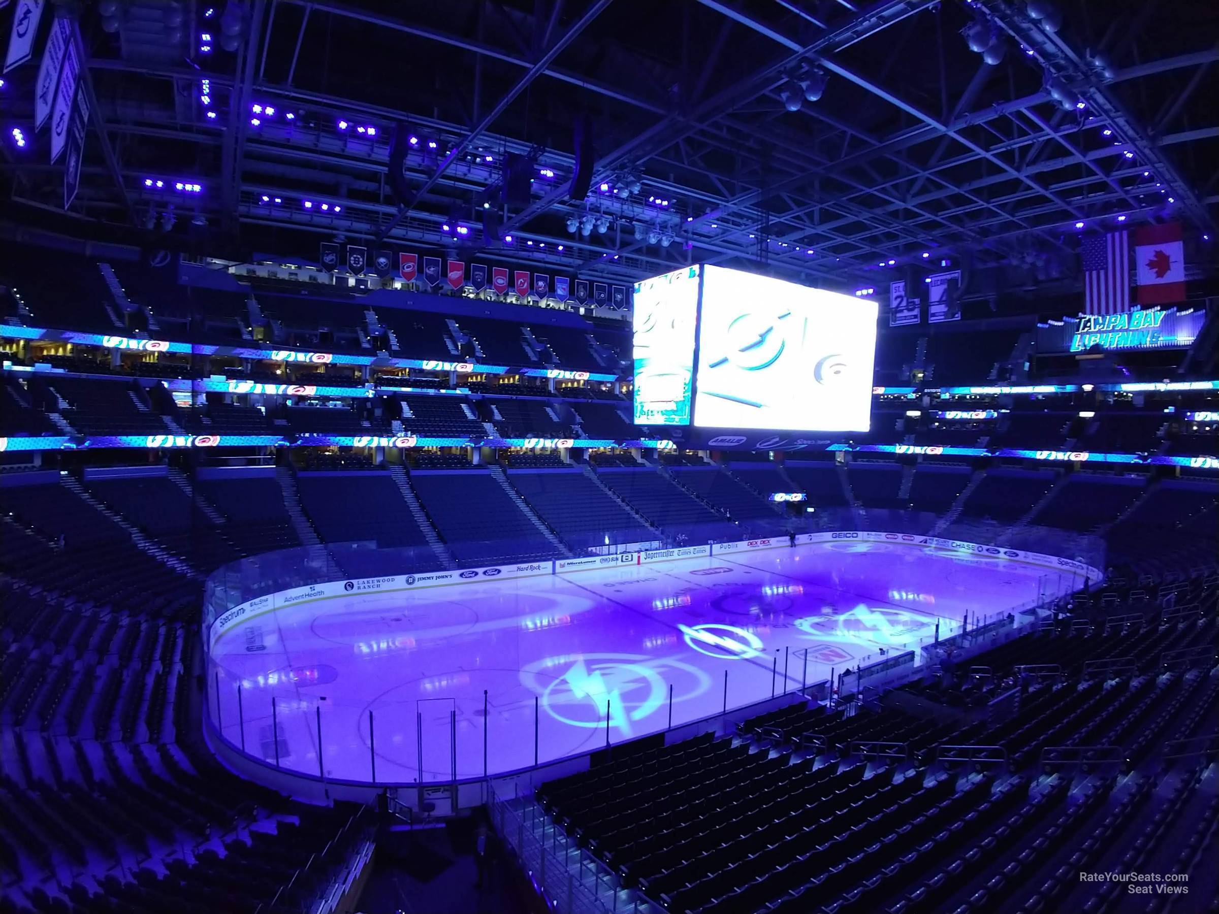 Amalie Arena Section 204 Tampa Bay Lightning