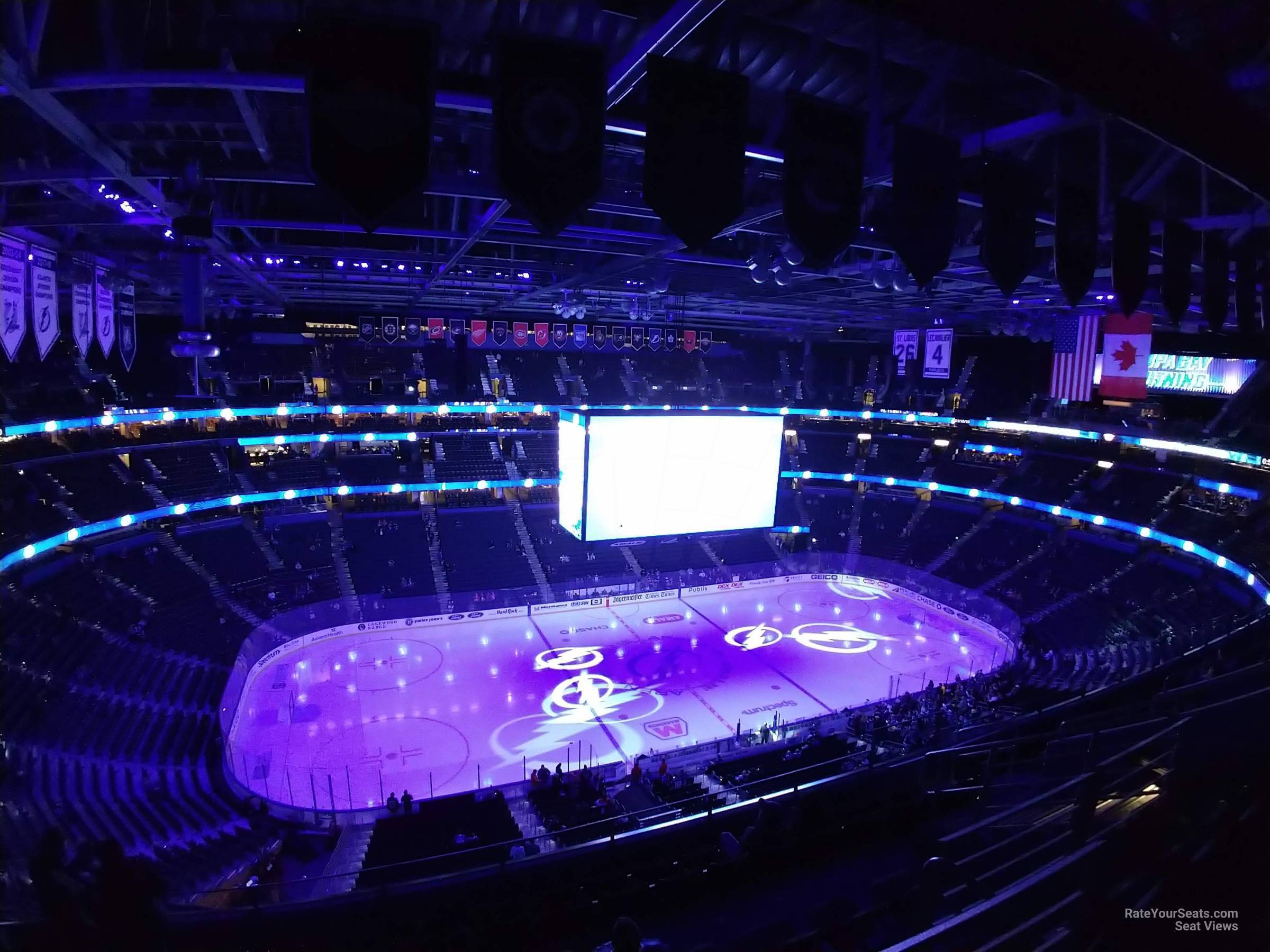 Amalie Arena, section 203, home of Tampa Bay Lightning, Tampa Bay Storm,  Tampa Breeze, page 1