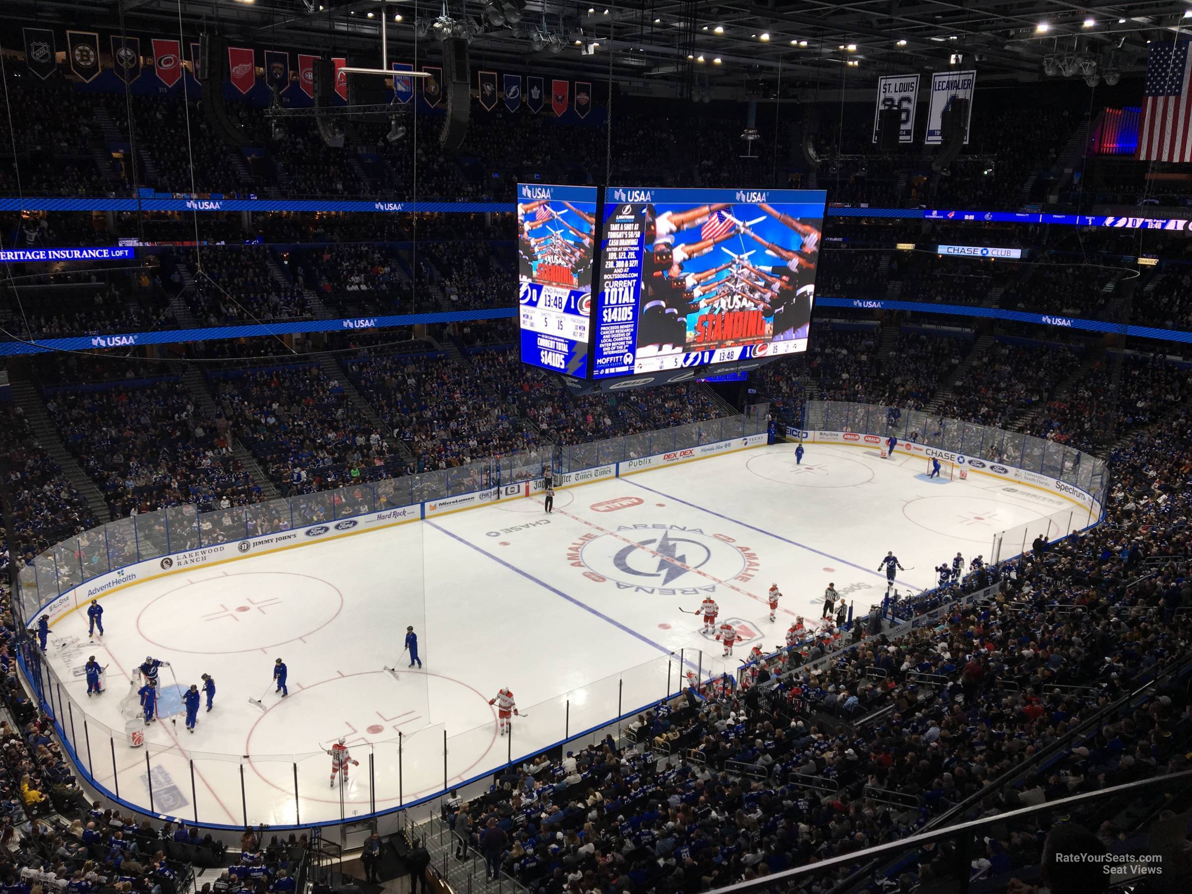section 304, row c seat view  for hockey - amalie arena