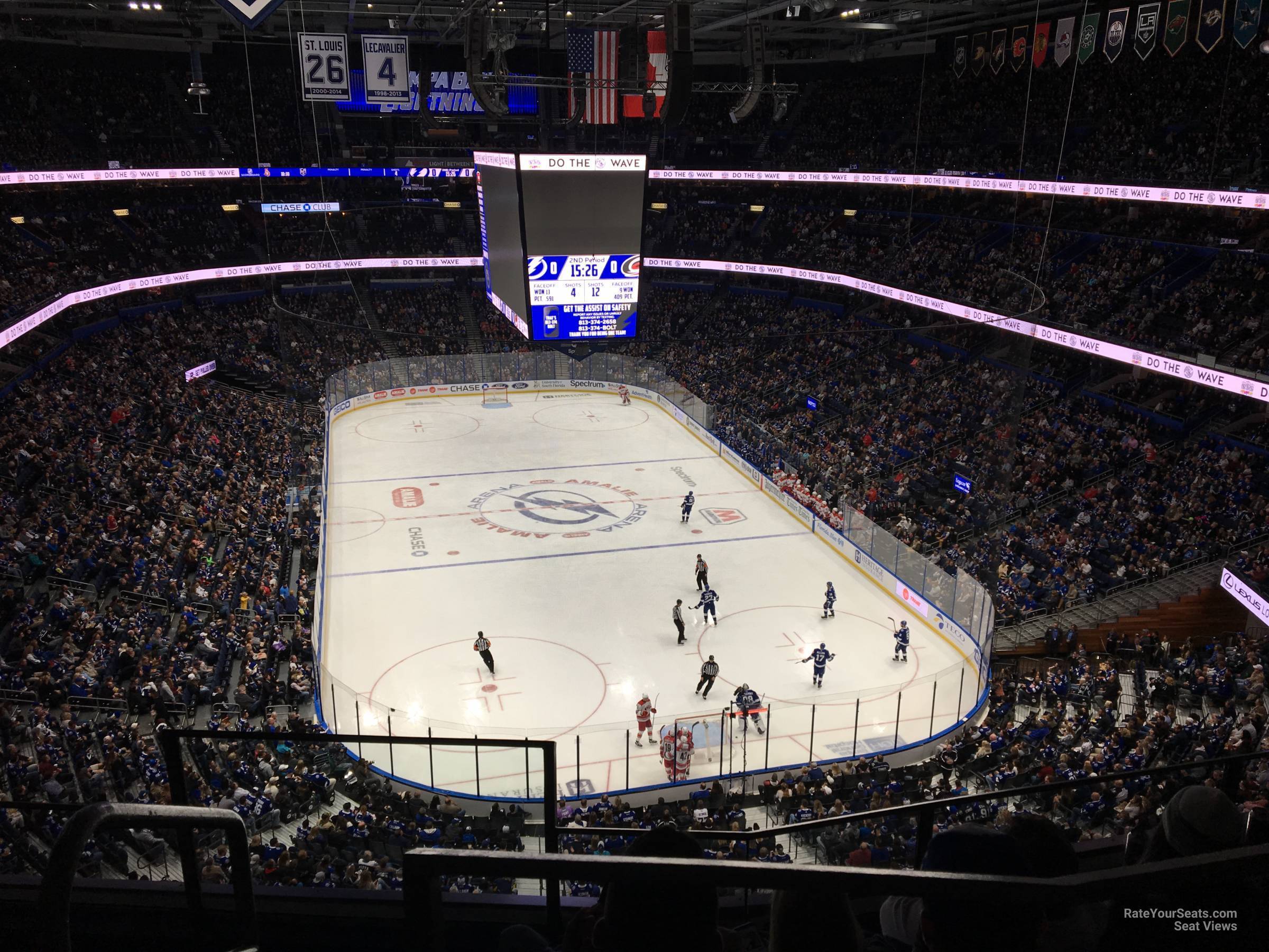 section 309, row c seat view  for hockey - amalie arena
