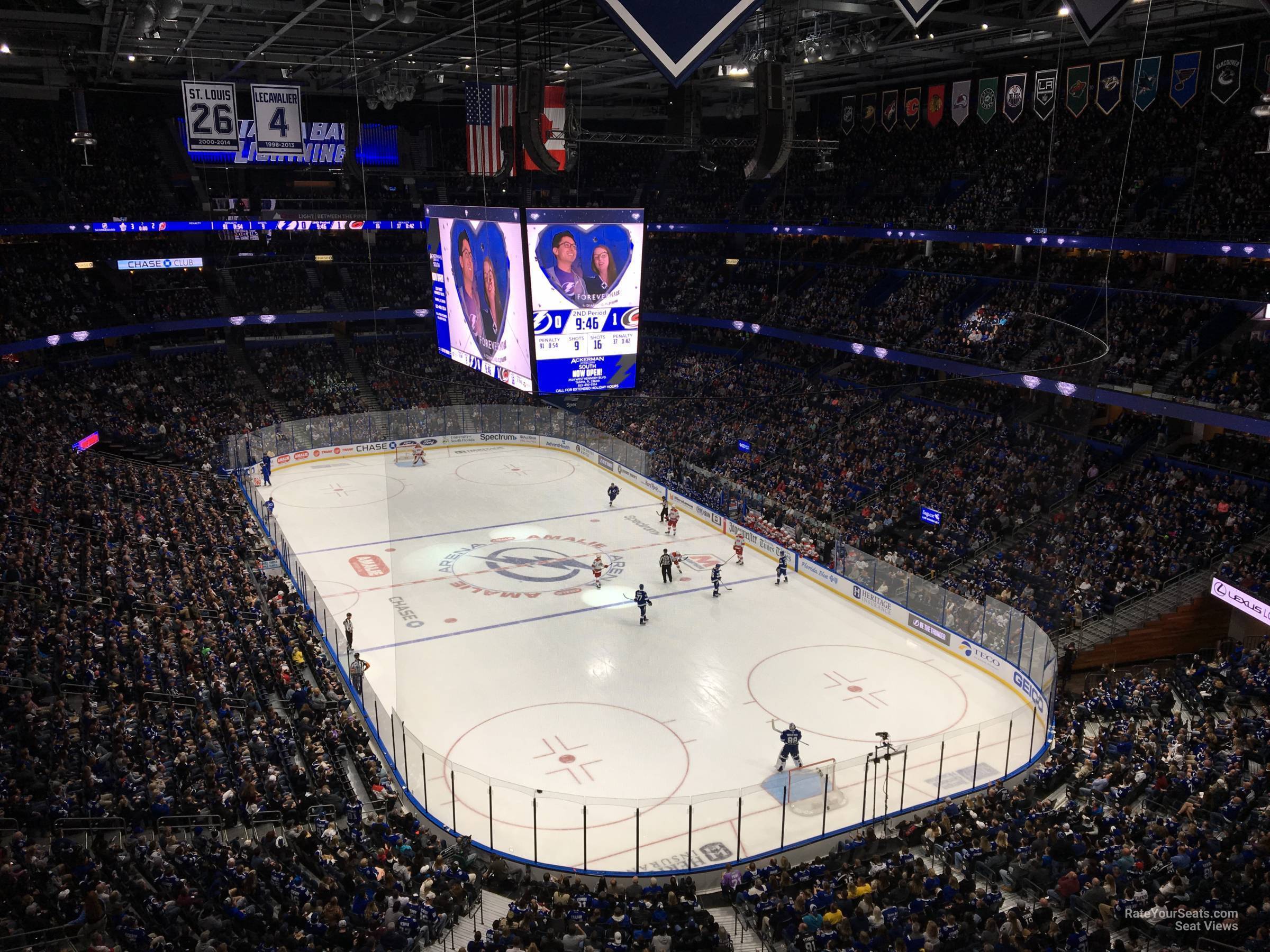 section 310, row c seat view  for hockey - amalie arena