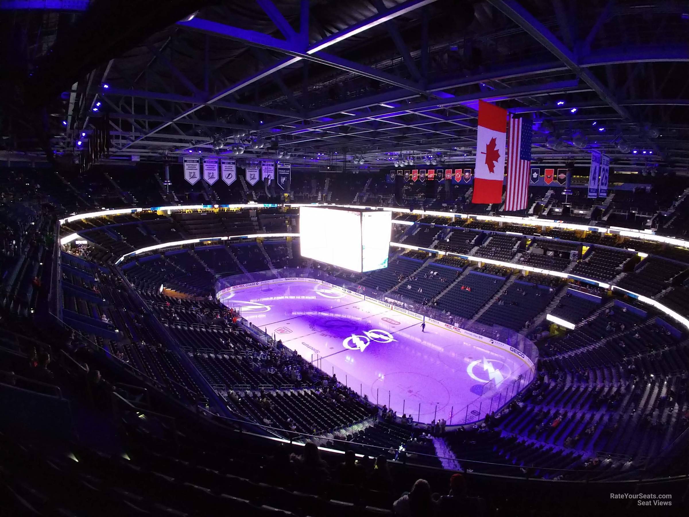 section 327, row j seat view  for hockey - benchmark international arena