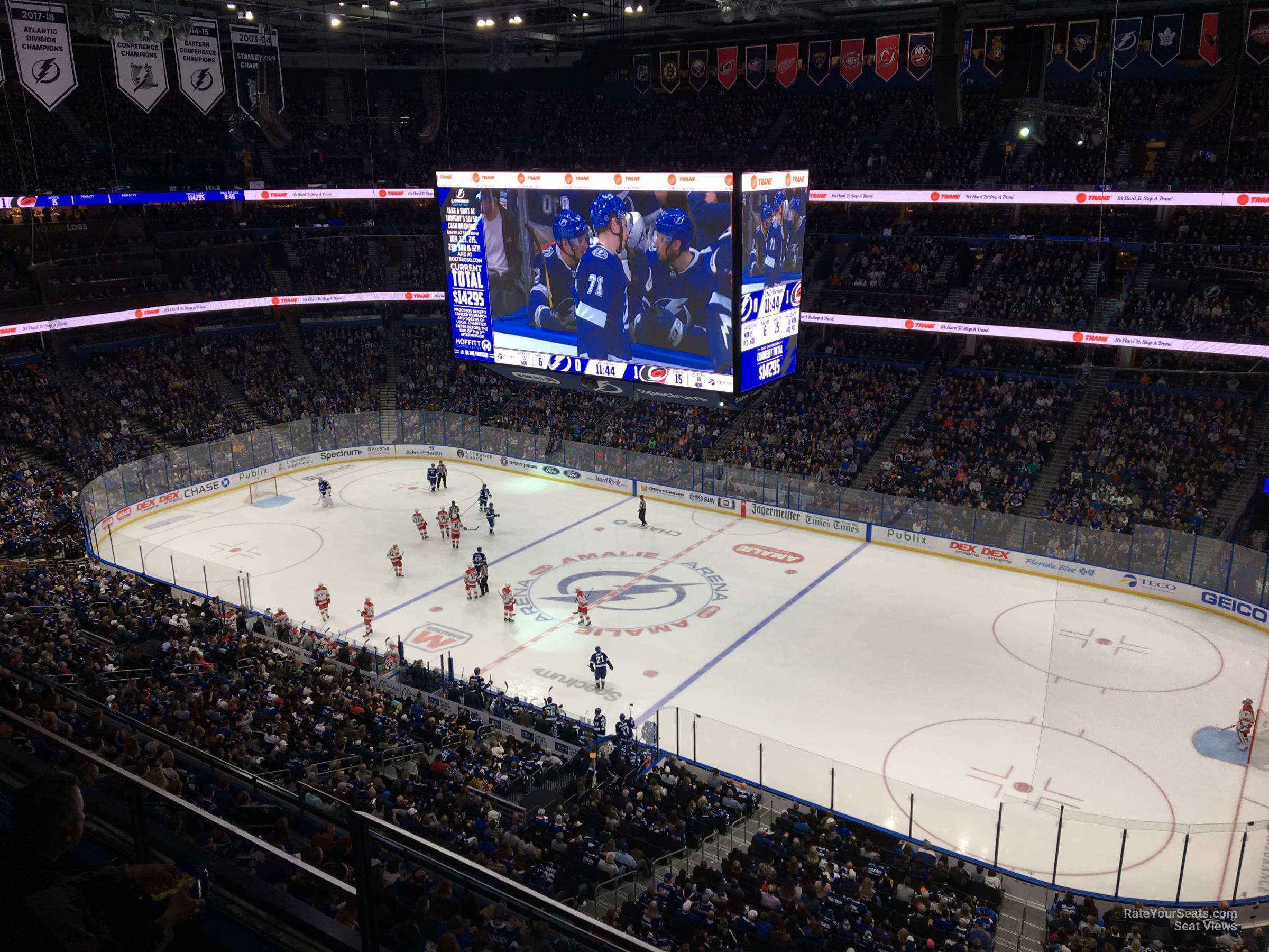 section 328, row c seat view  for hockey - benchmark international arena