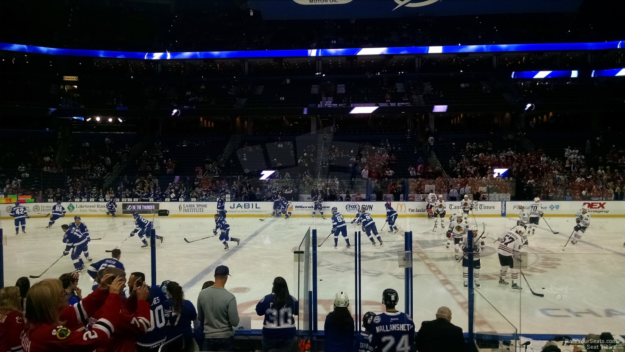 section 101, row m seat view  for hockey - benchmark international arena