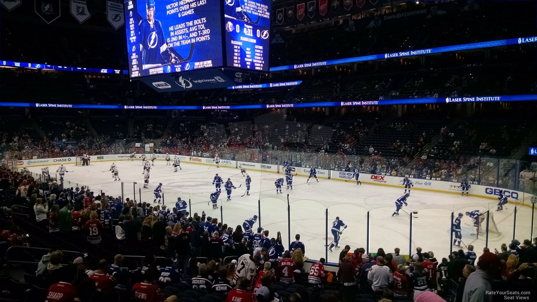 section 112, row v seat view  for hockey - benchmark international arena