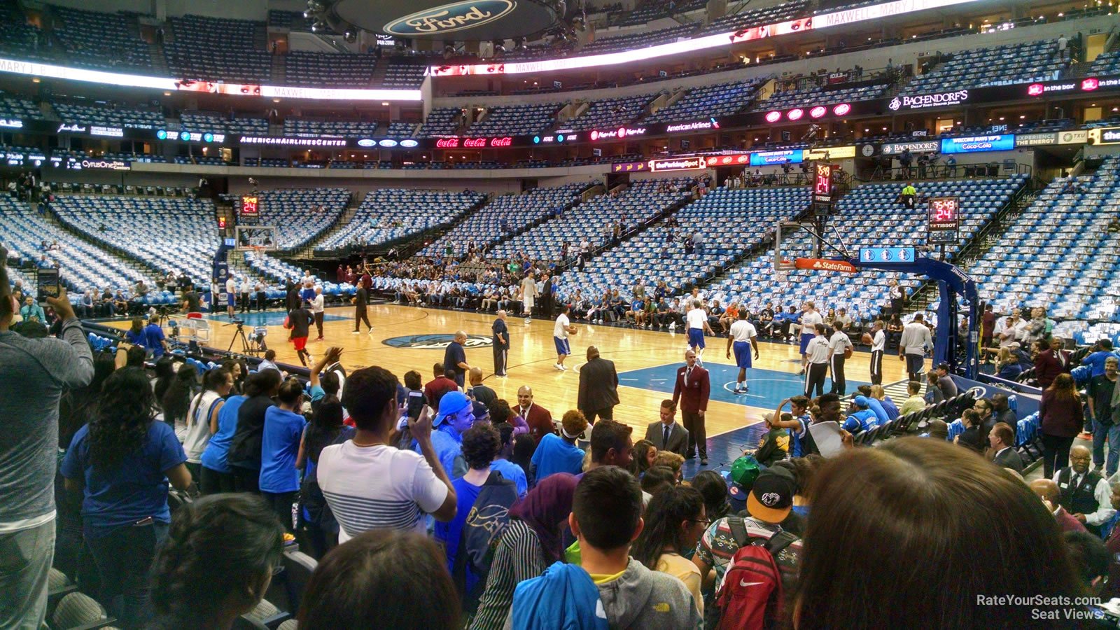 section 116, row h seat view  for basketball - american airlines center