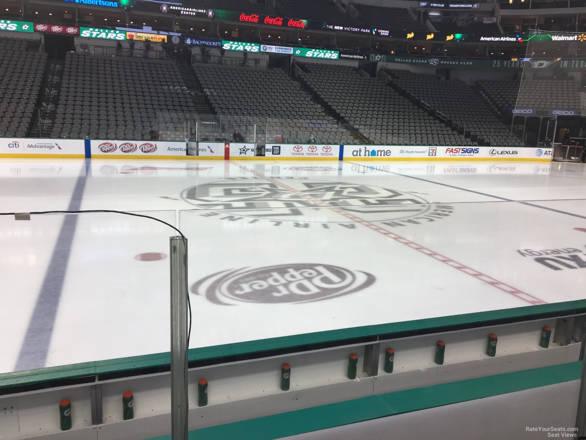 section 119, row e seat view  for hockey - american airlines center
