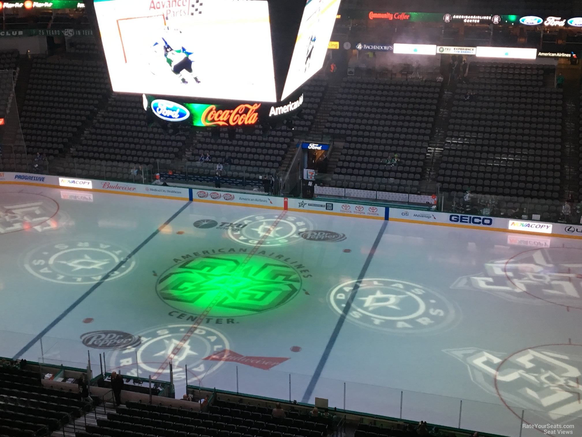 section 308 seat view  for hockey - american airlines center