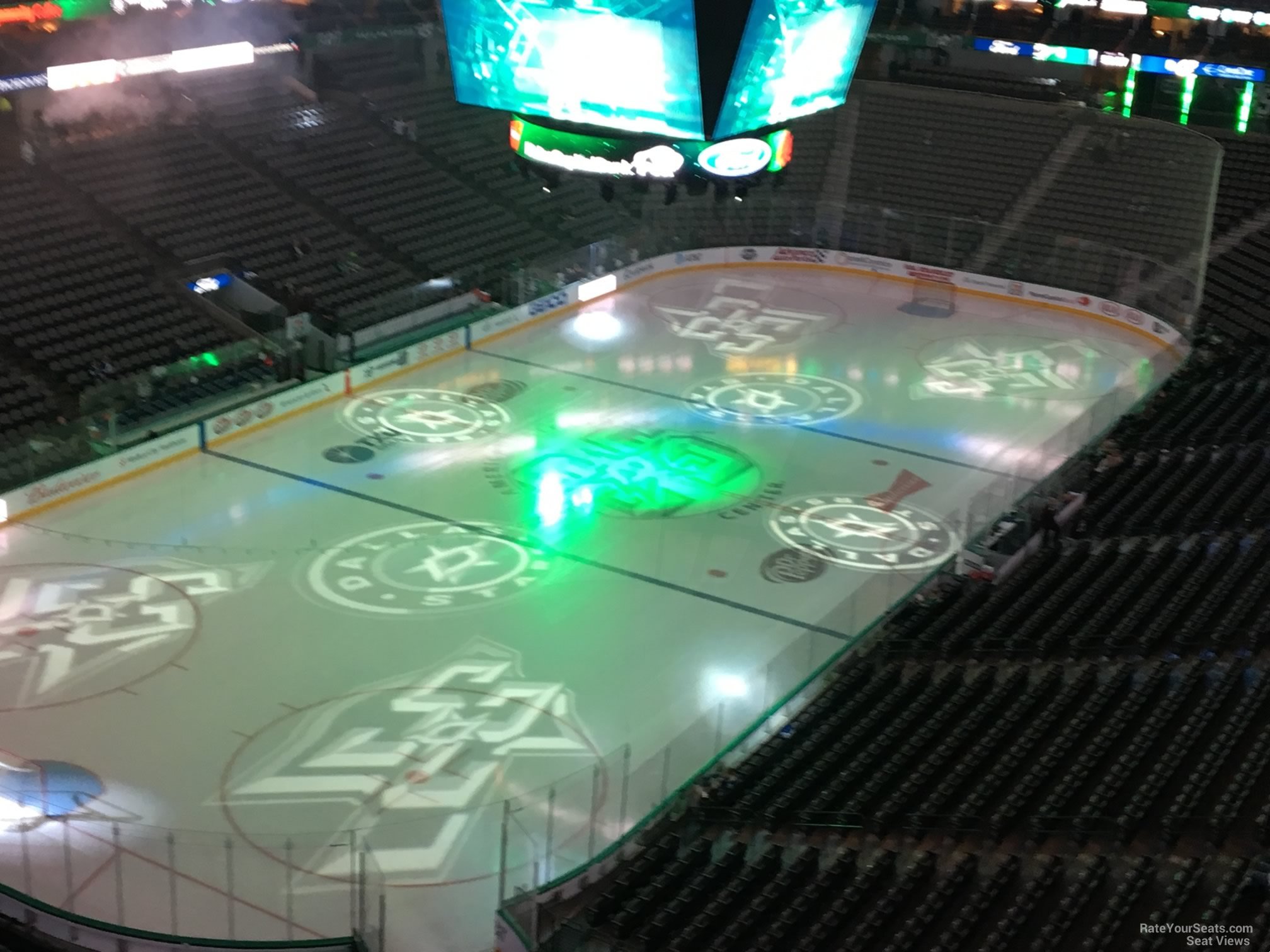 section 315, row e seat view  for hockey - american airlines center