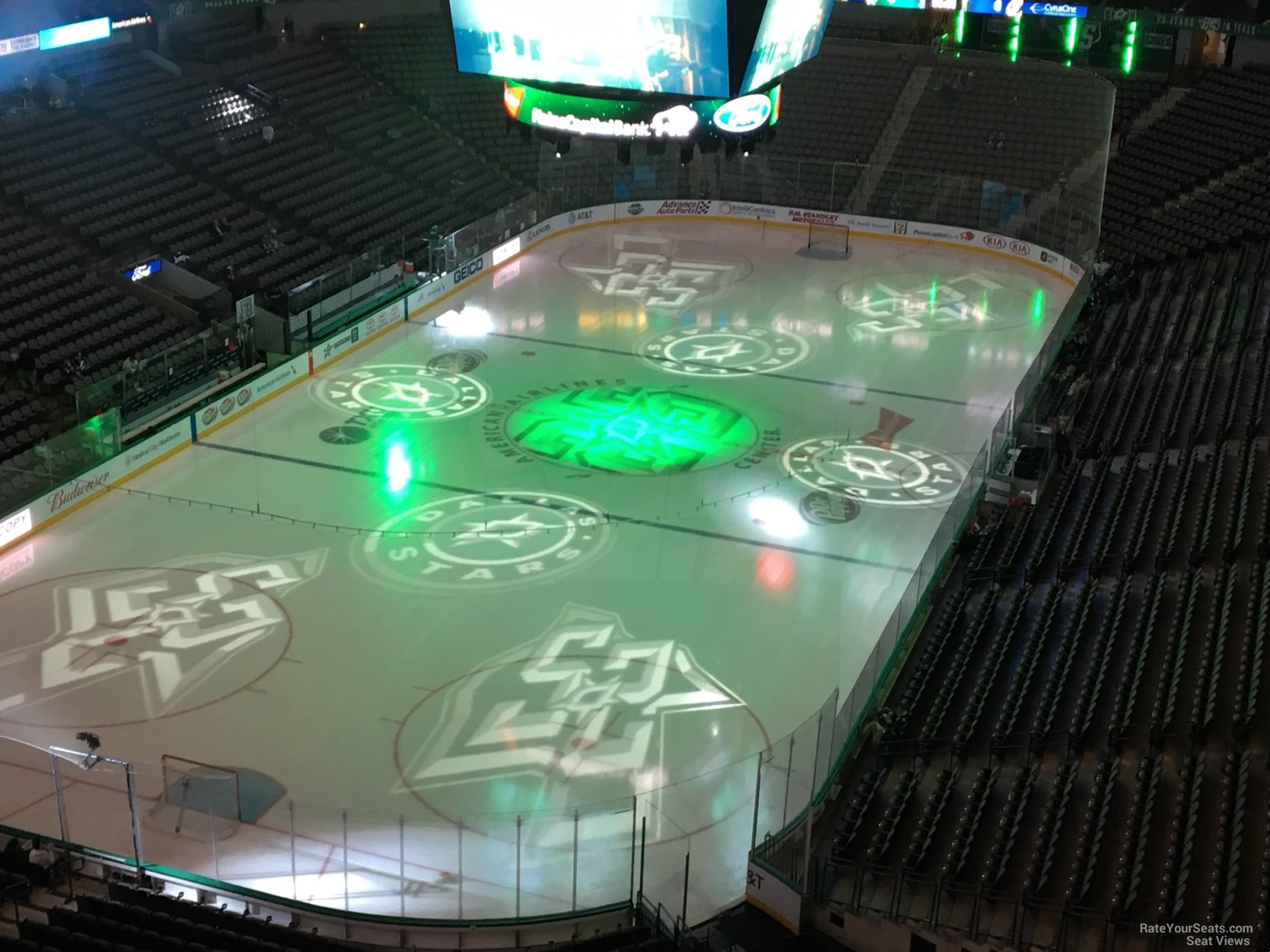 section 316, row e seat view  for hockey - american airlines center