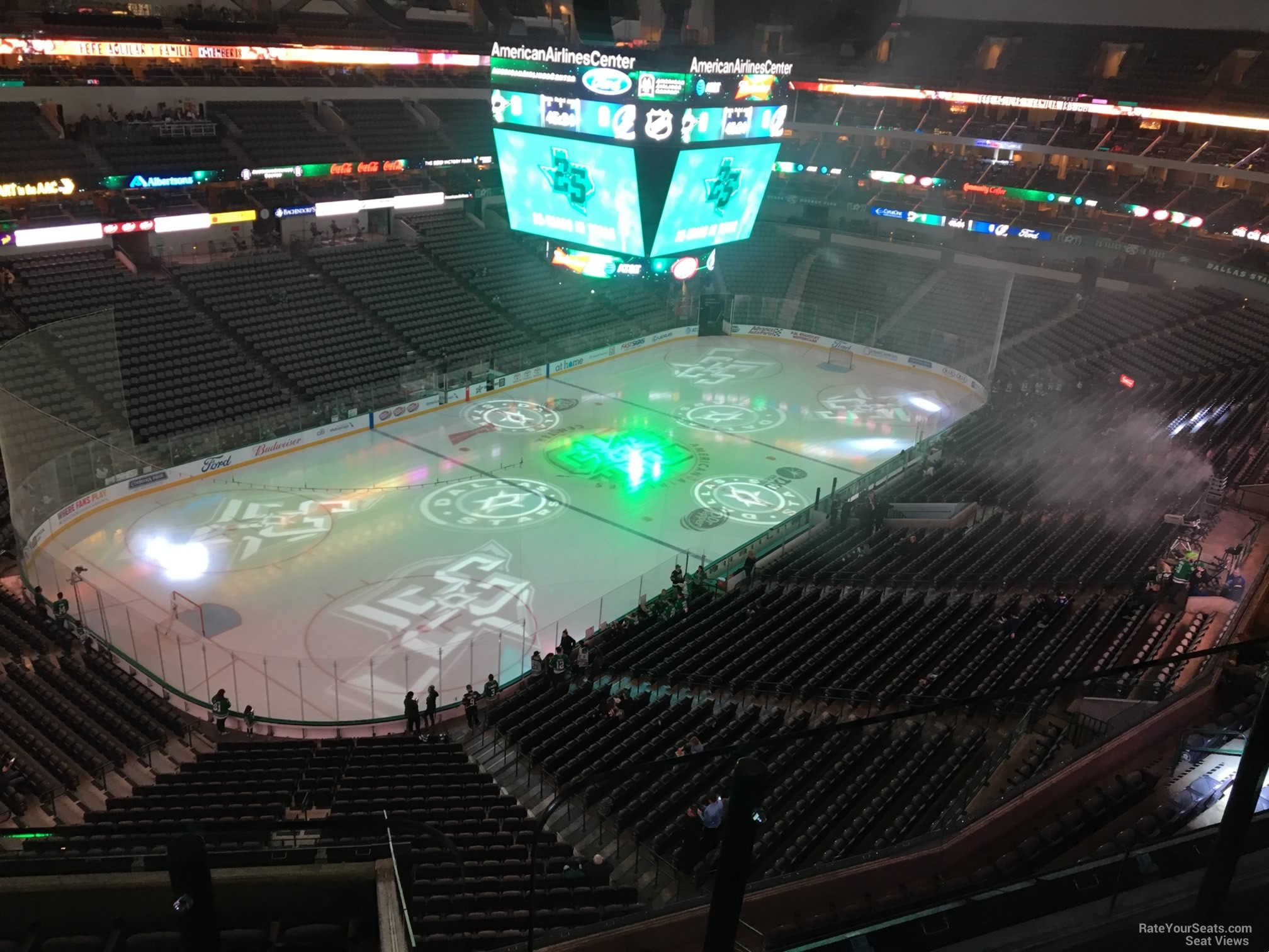 section 331, row ee seat view  for hockey - american airlines center