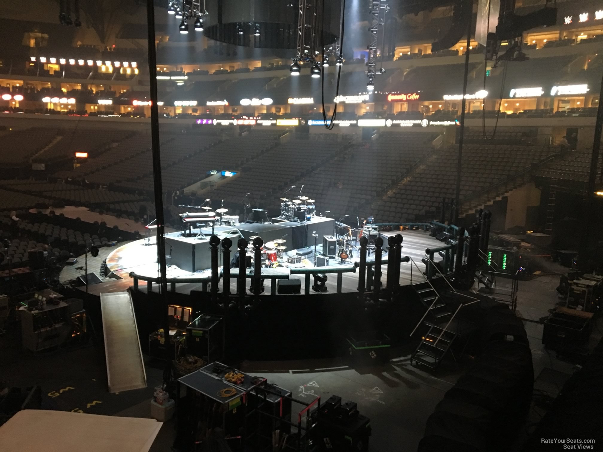 section 102, row t seat view  for concert - american airlines center