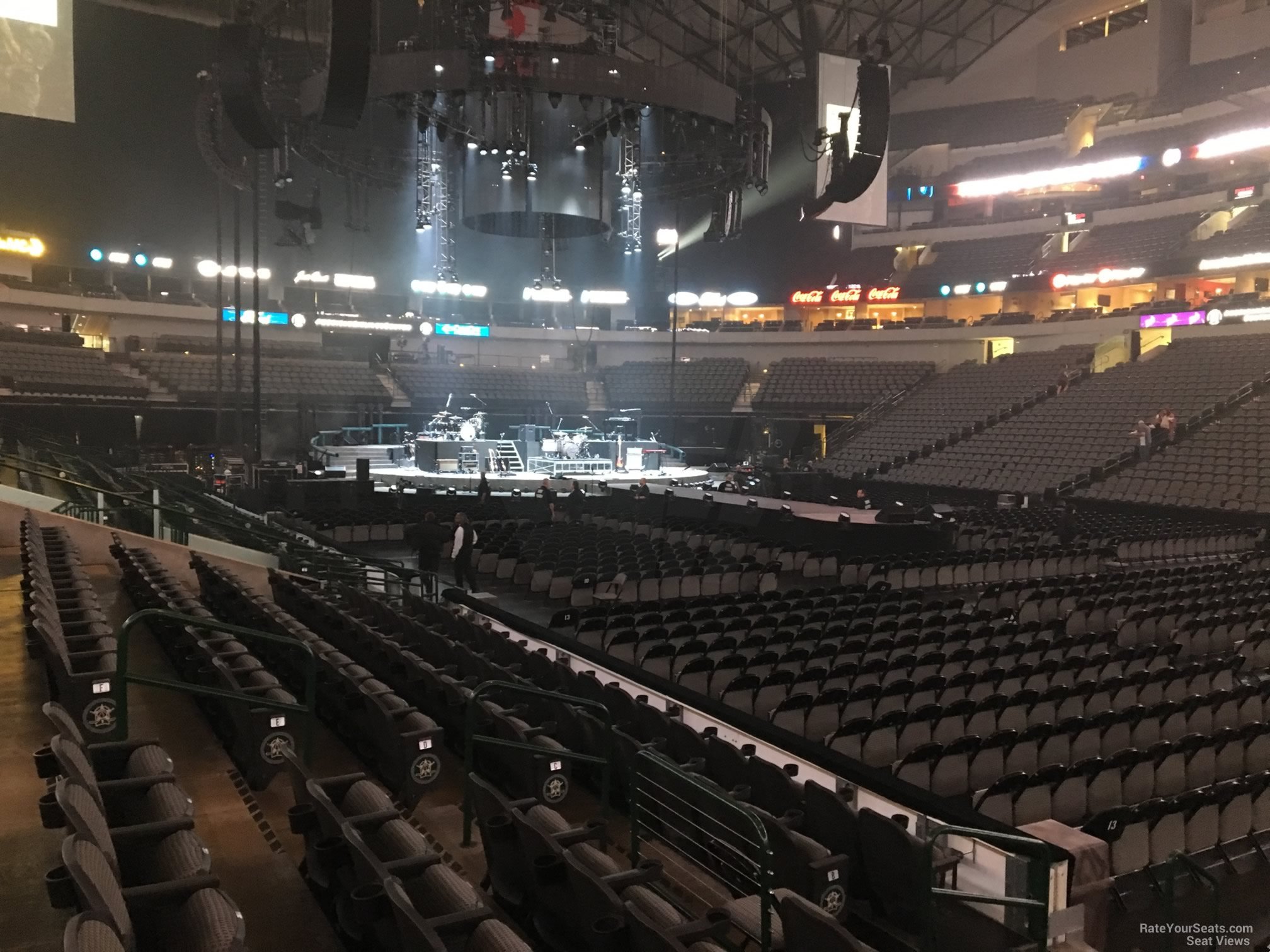 section 117, row g seat view  for concert - american airlines center