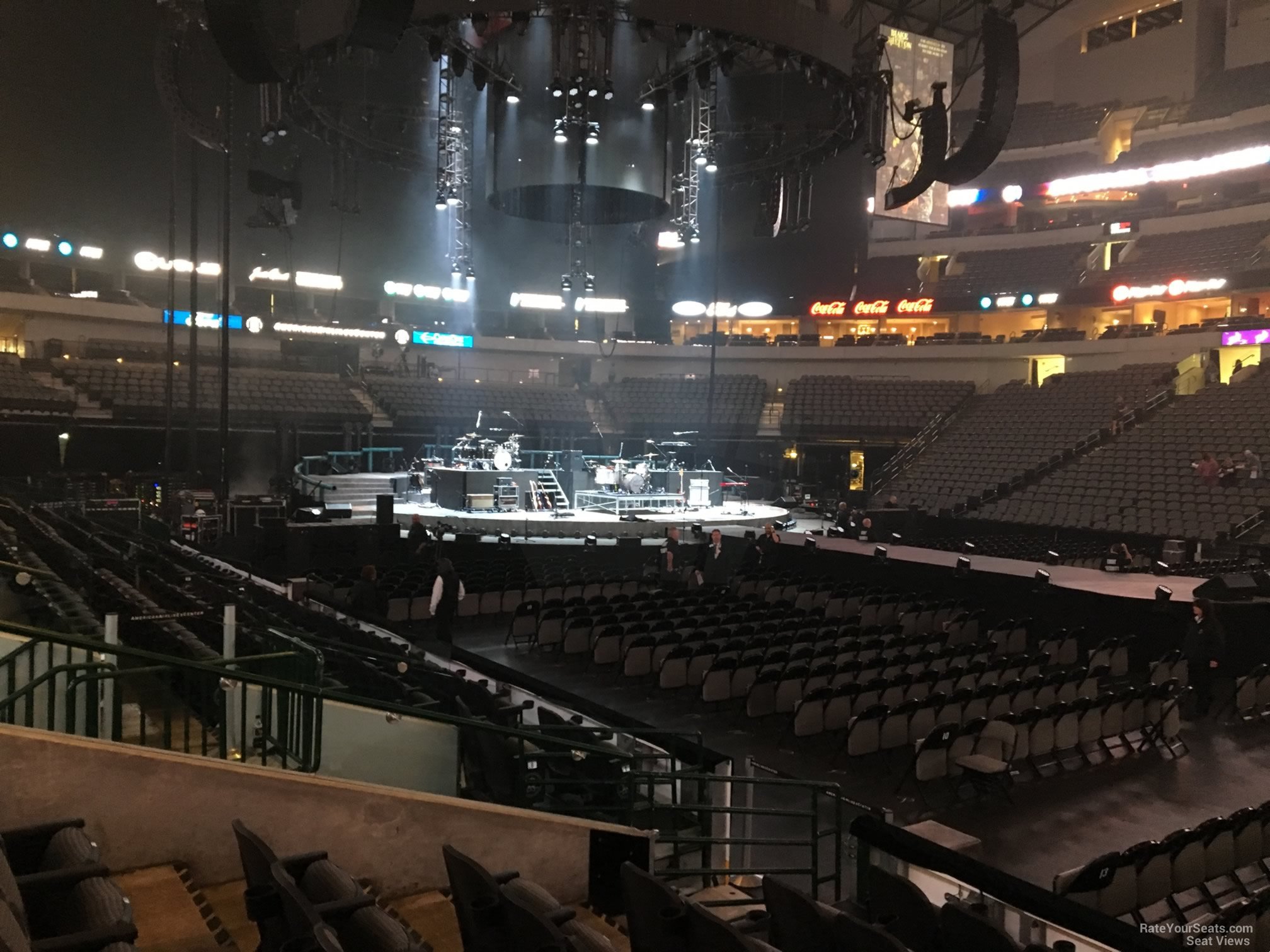 section 118, row g seat view  for concert - american airlines center