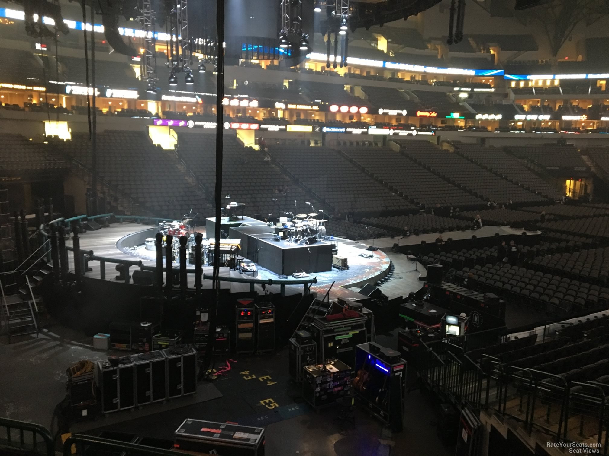 section 122, row t seat view  for concert - american airlines center