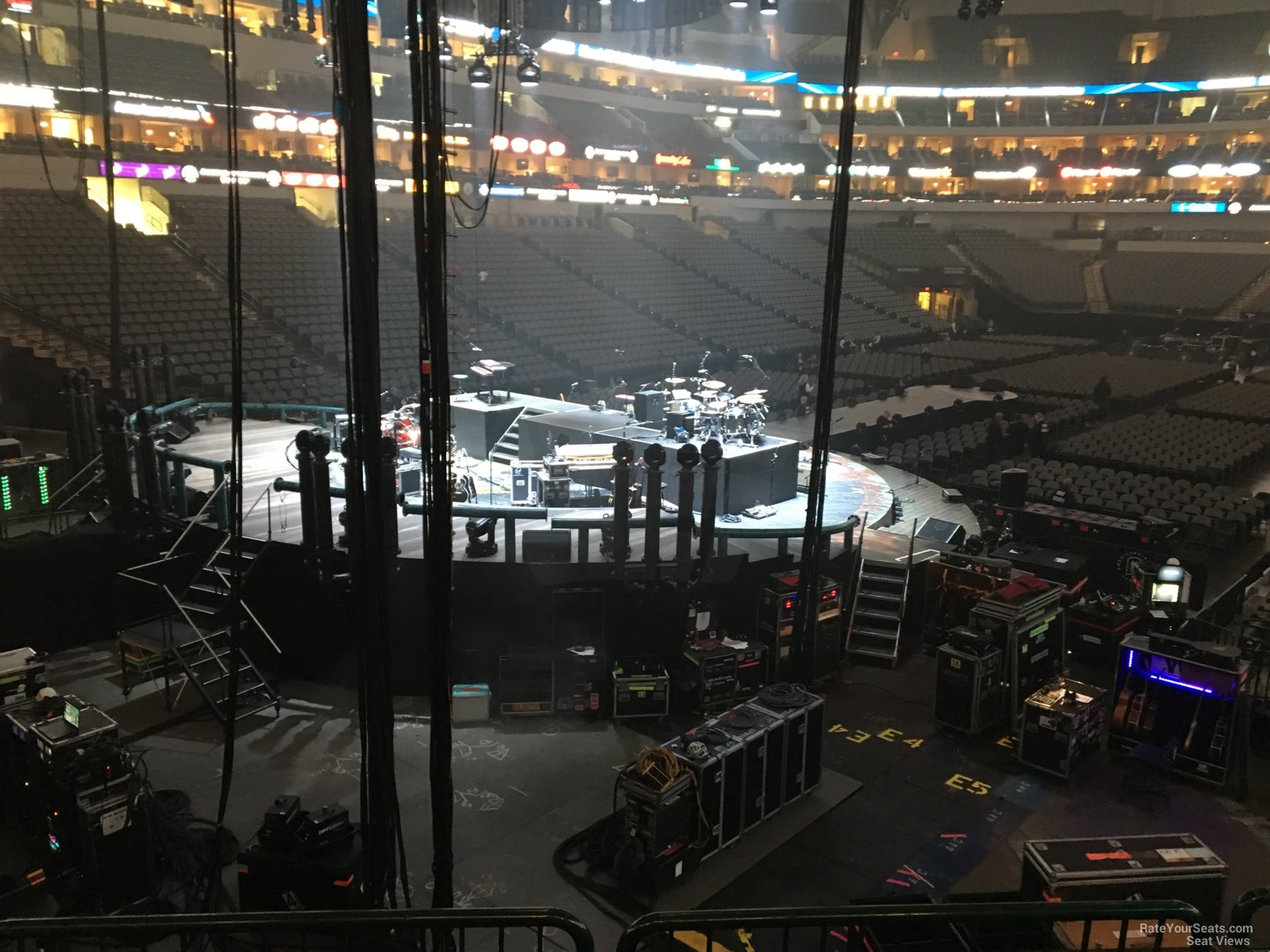 section 123, row t seat view  for concert - american airlines center