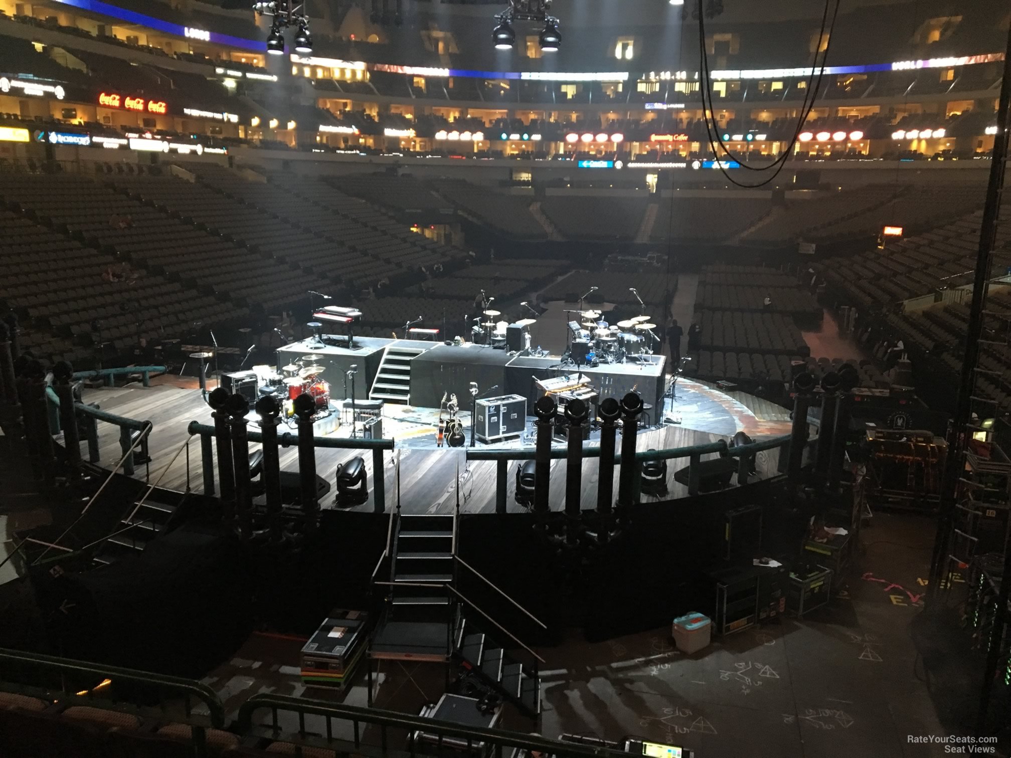 section 124, row t seat view  for concert - american airlines center